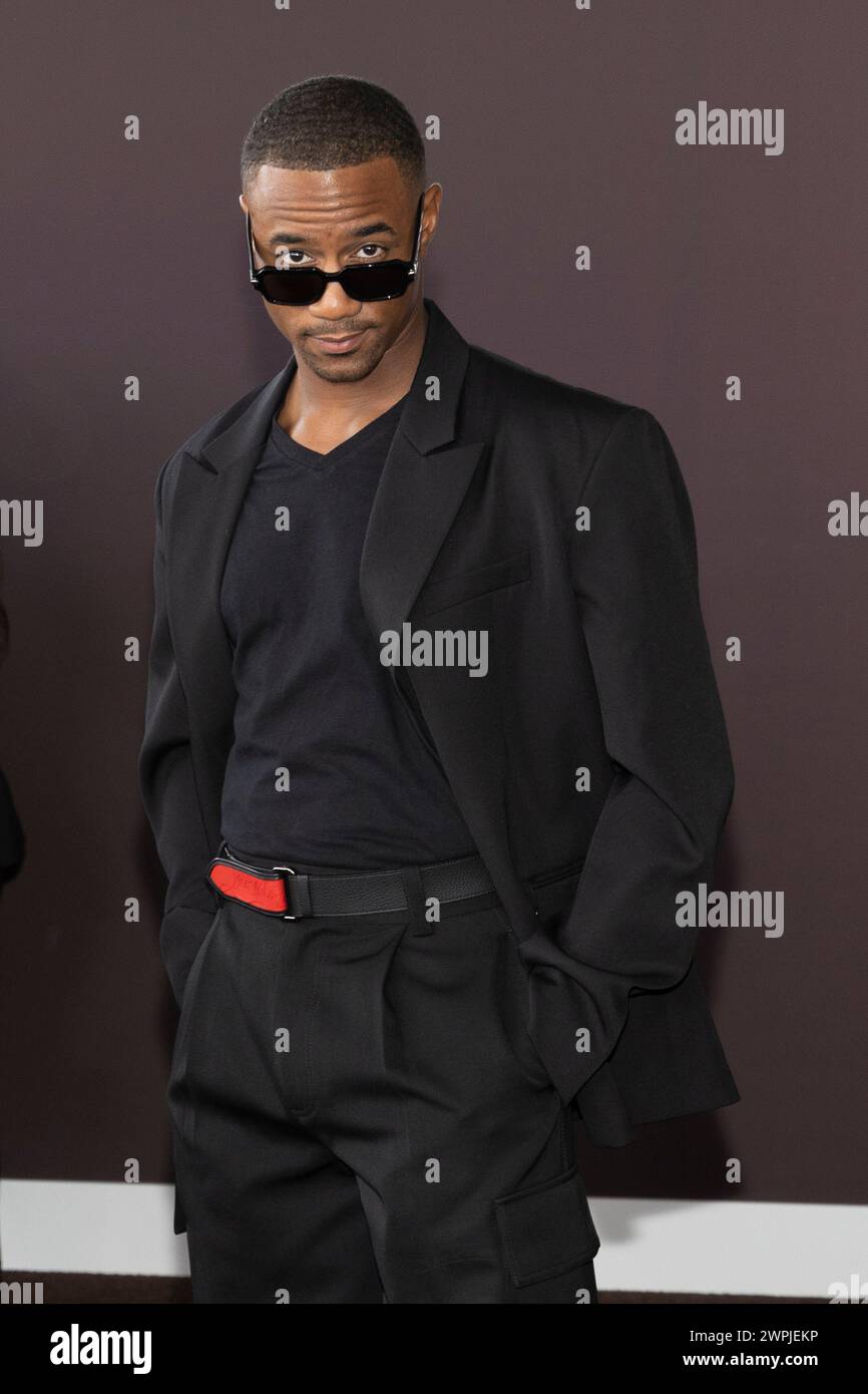 Los Angeles, USA. März 2024. Jessie T. Usher nimmt am 7. März 2024 an der Zeremonie der ESSENCE Black Women in Hollywood Awards 2024 im Academy Museum of Motion Pictures in Los Angeles Teil. (Foto: Corine Solberg/SipaUSA) Credit: SIPA USA/Alamy Live News Stockfoto