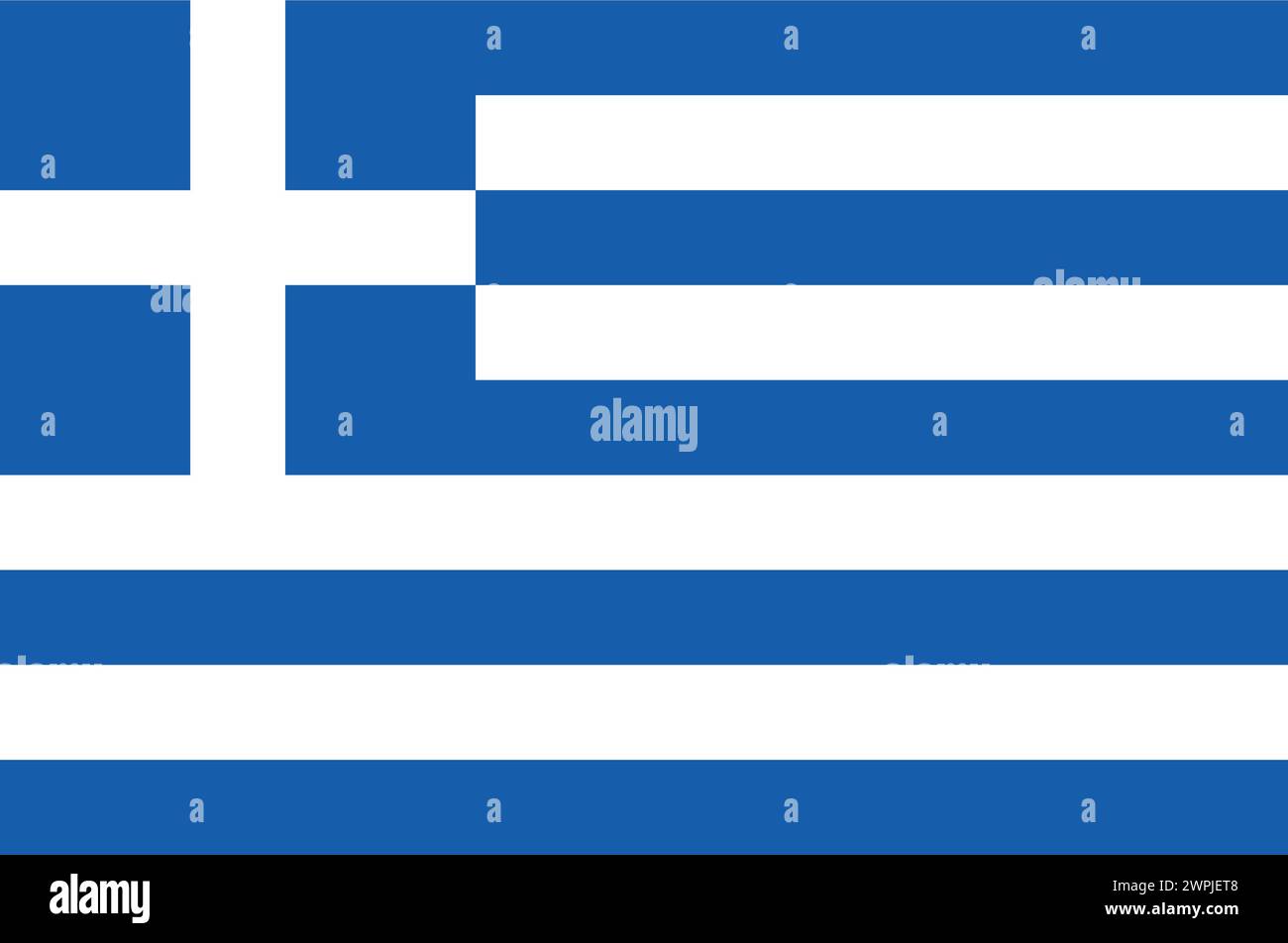 Nationalflagge von Griechenland, Hintergrundflagge, griechische Flagge, griechisches Zeichen Stock Vektor