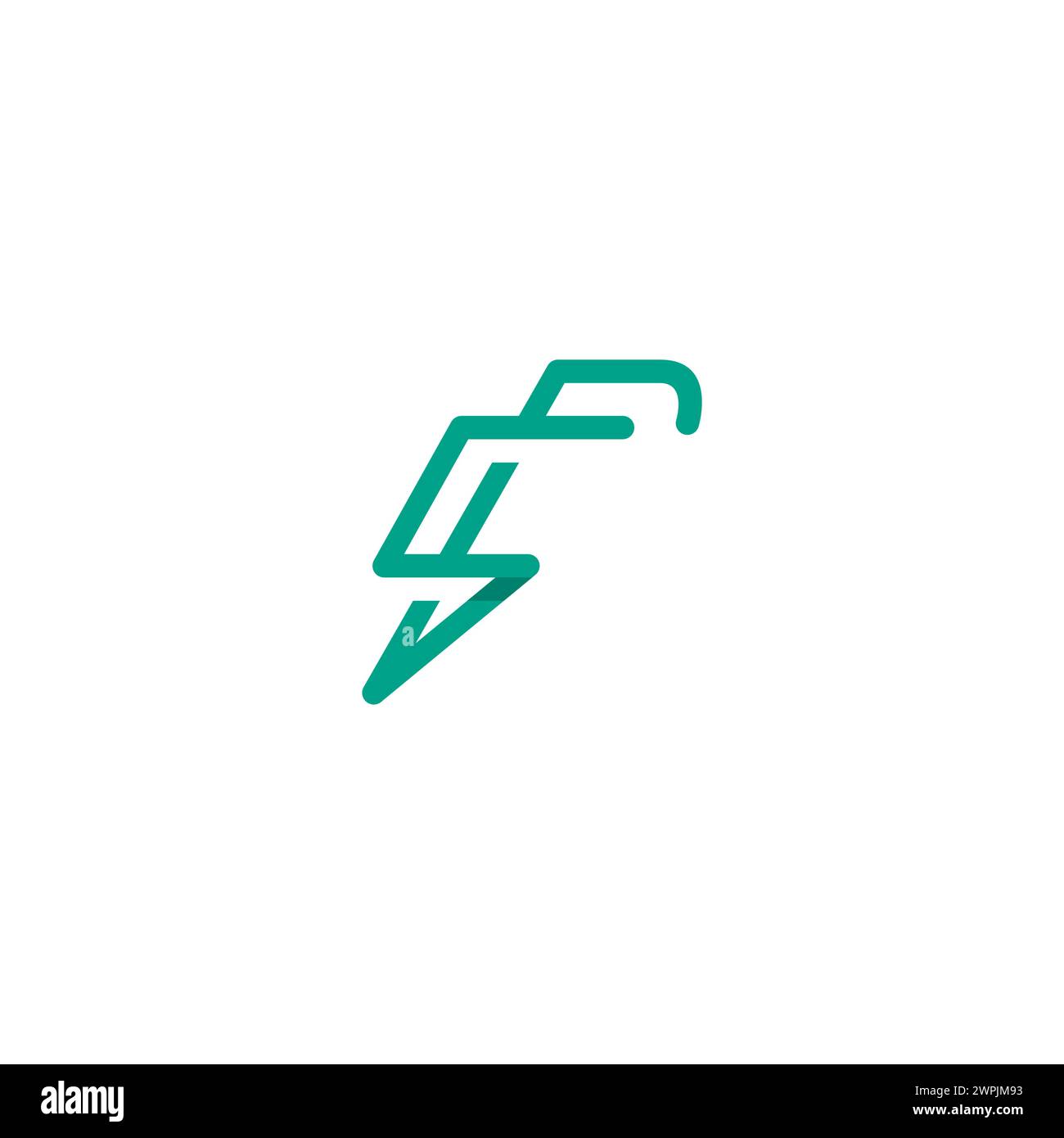 FC-Logo-Design. Logo mit Buchstabe F-Linie Stock Vektor