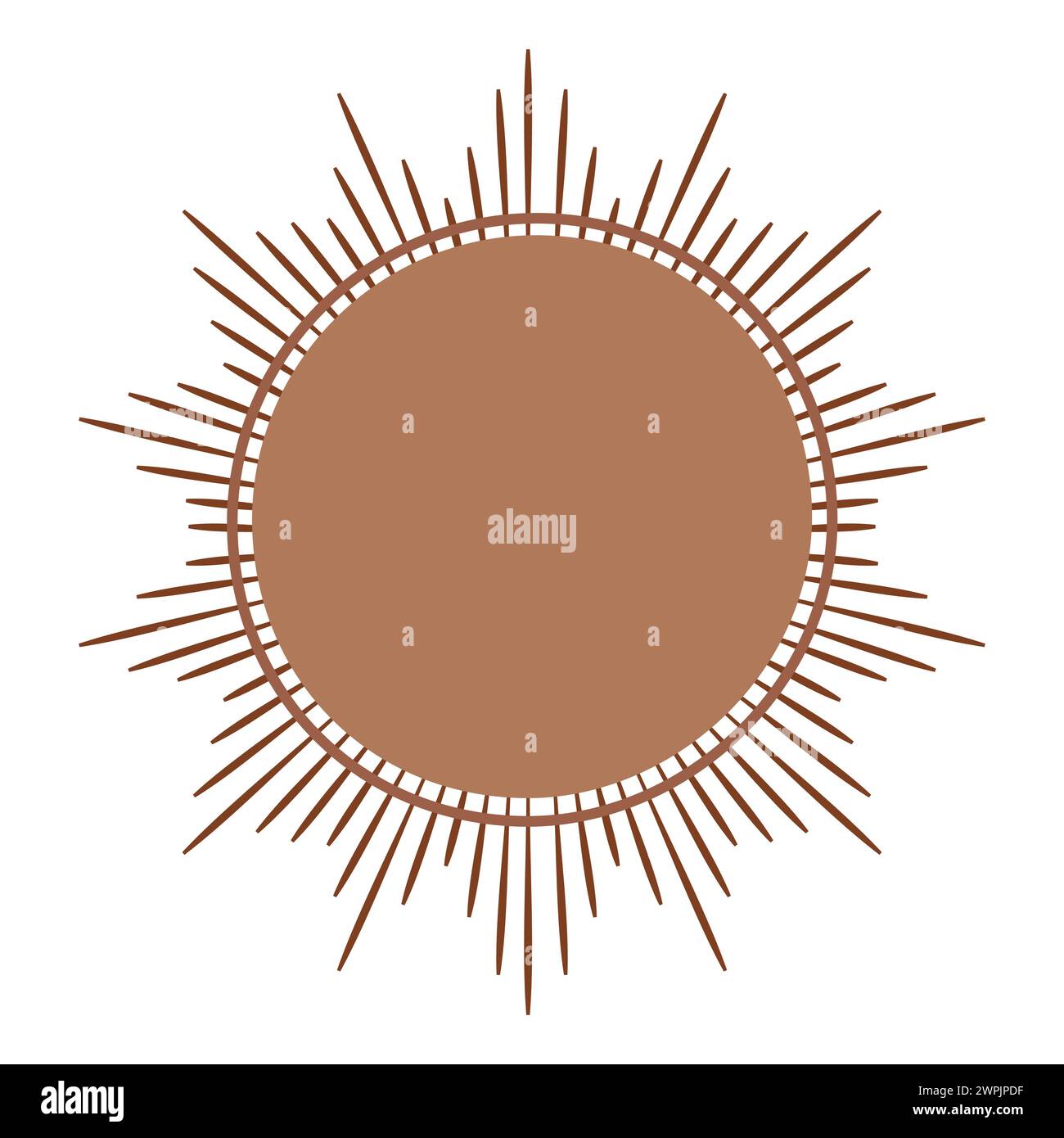 Boho Exploding Sunset Vector Illustration Stock Vektor