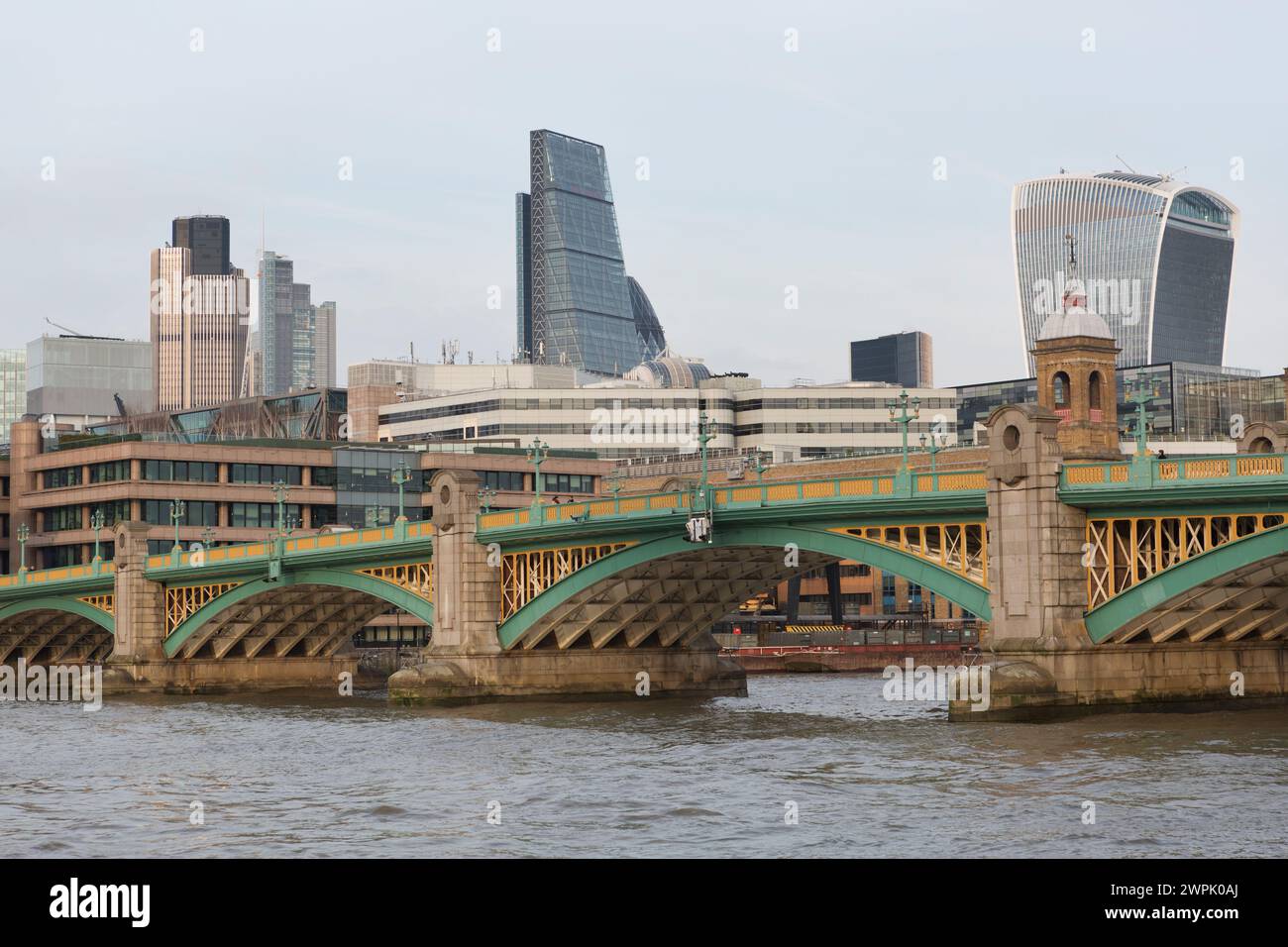 Großbritannien, London, Hungerford Bridge. Stockfoto