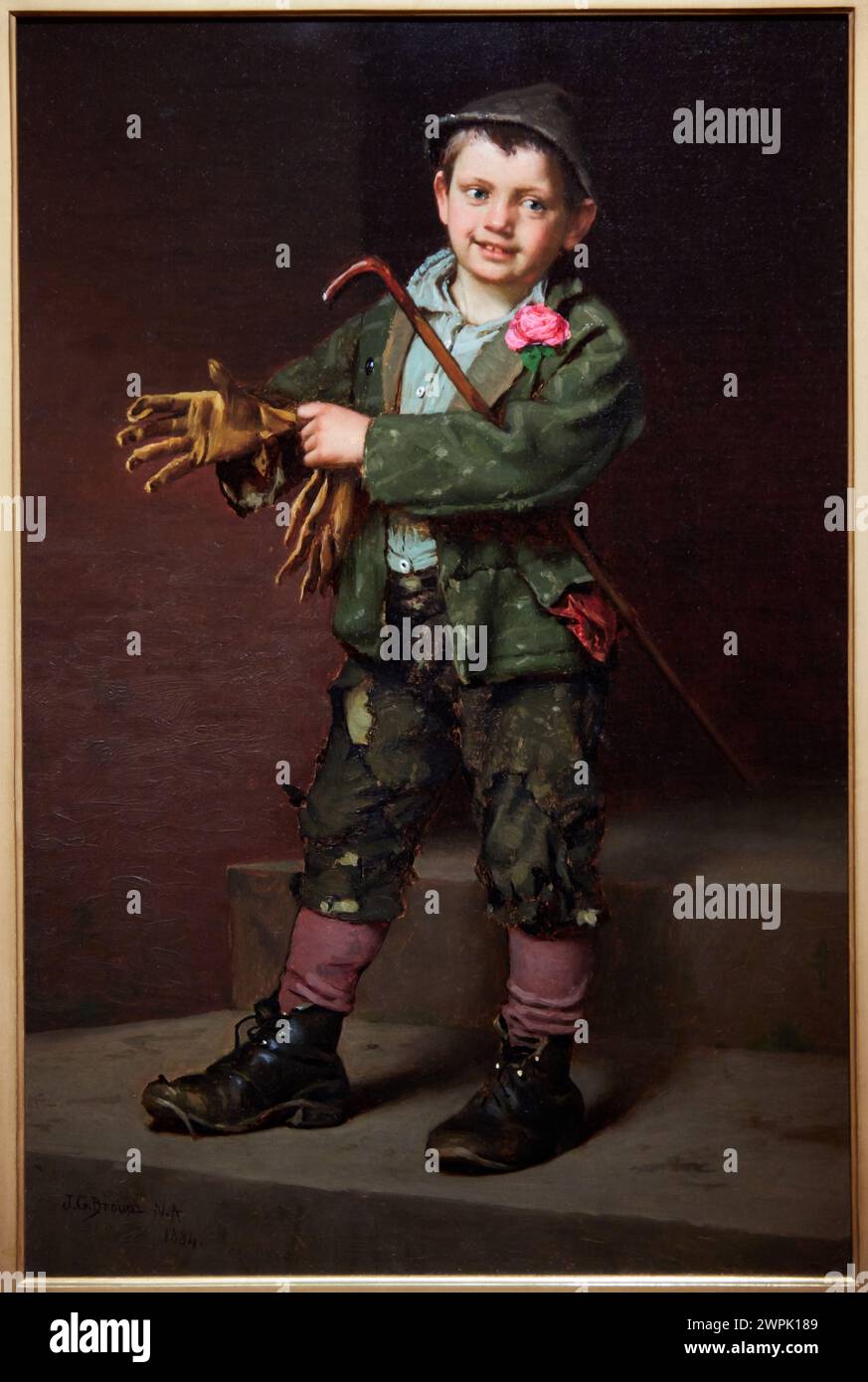 'Dress Probe', 1884, John George Brown, Thyssen Bornemisza Museum, Madrid, Spanien, Europa Stockfoto