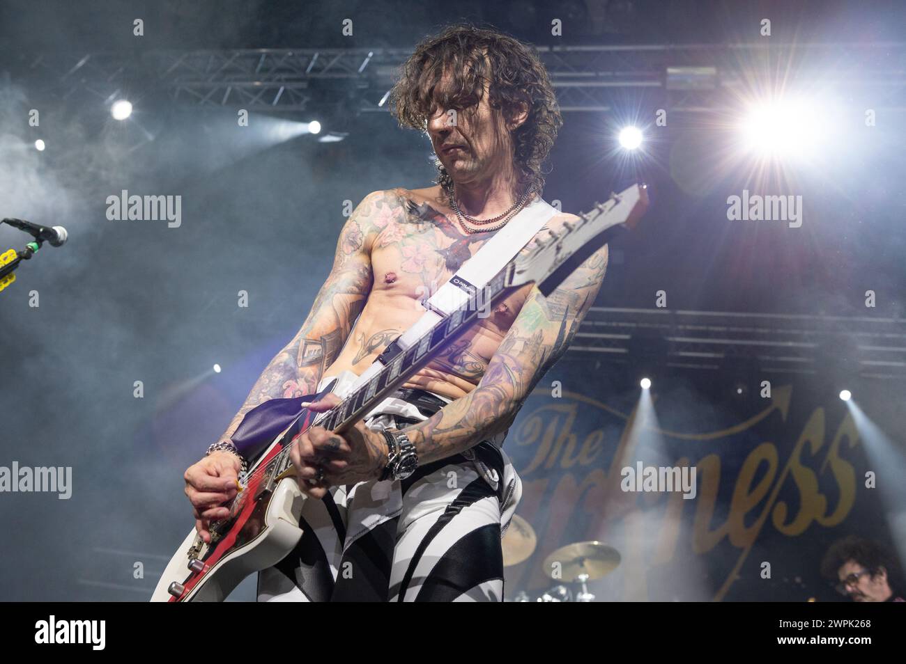 14. Dezember 2023: Justin Hawkins – The Darkness spielt ein Konzert in Mailand Stockfoto