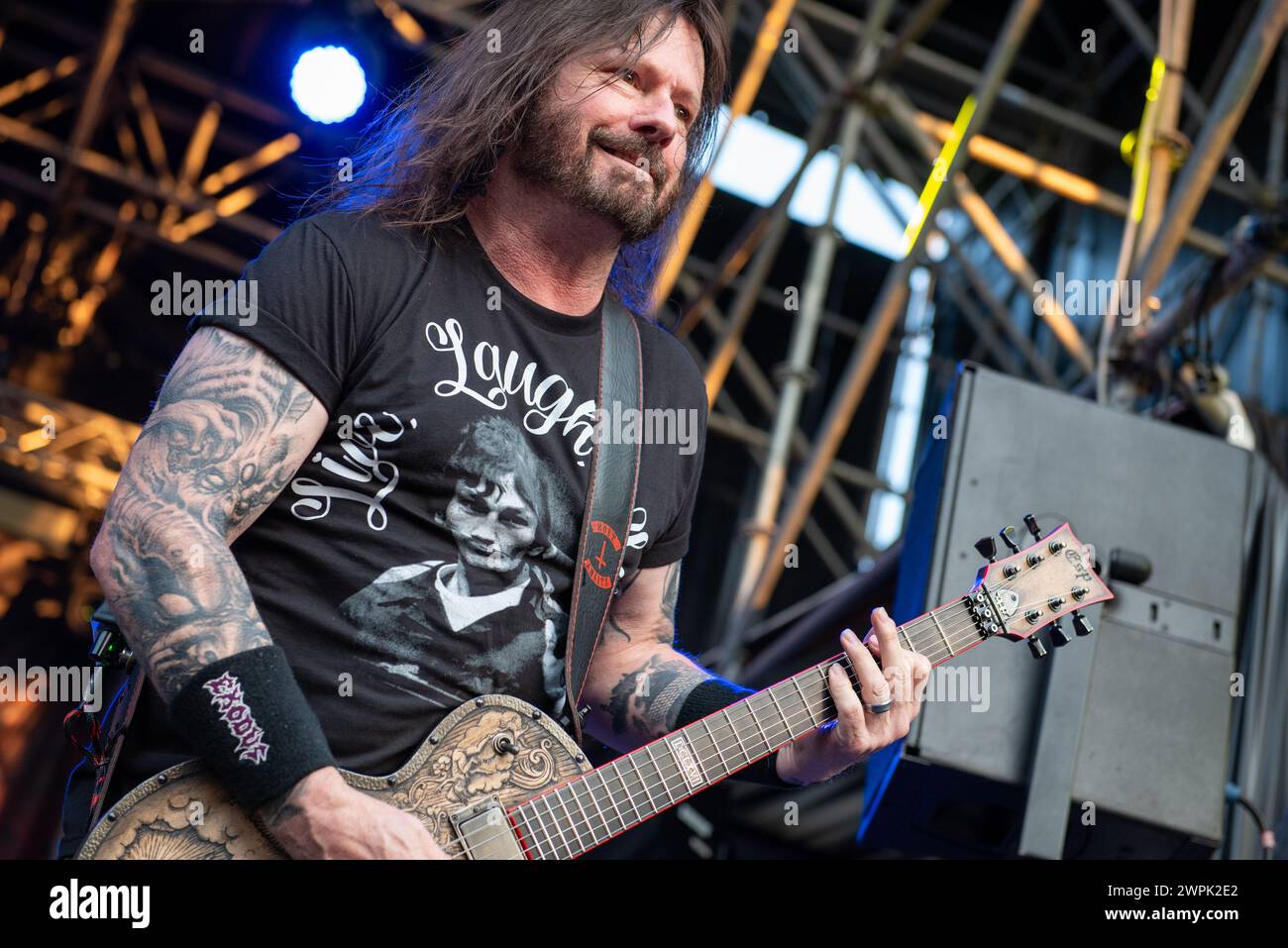 17. Juli 2022: Gary Holt - Exodus gibt ein Konzert beim Luppolo in Rock Festival in Italien Stockfoto