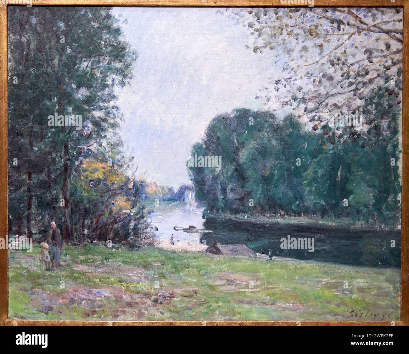 Alfred Sisley (1839–1899), Eine Wende des Flusses Loing. Sommer 1896 Stockfoto