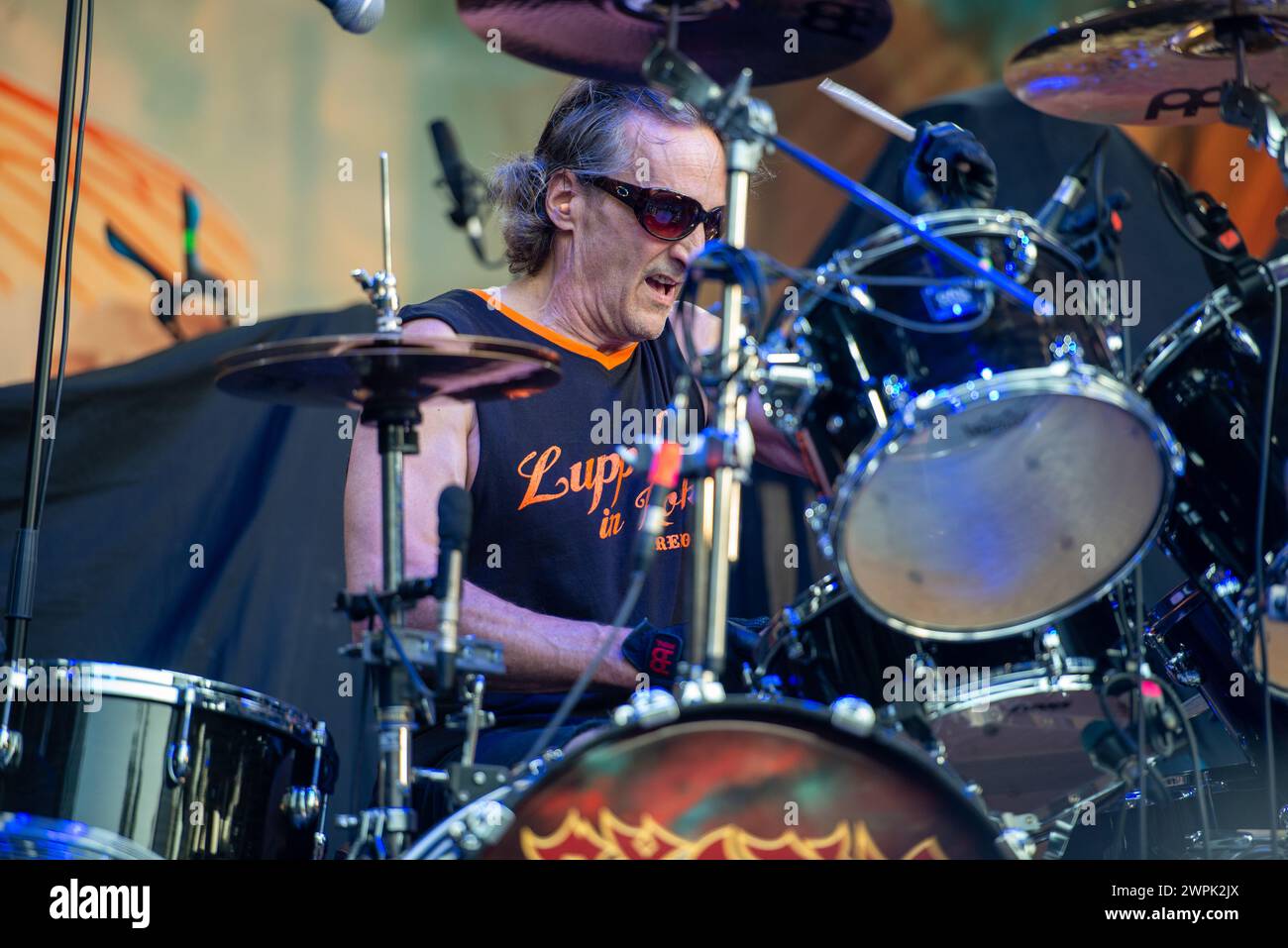 17. Juli 2022: Tom Hunting - Exodus gibt ein Konzert beim Luppolo in Rock Festival in Italien Stockfoto