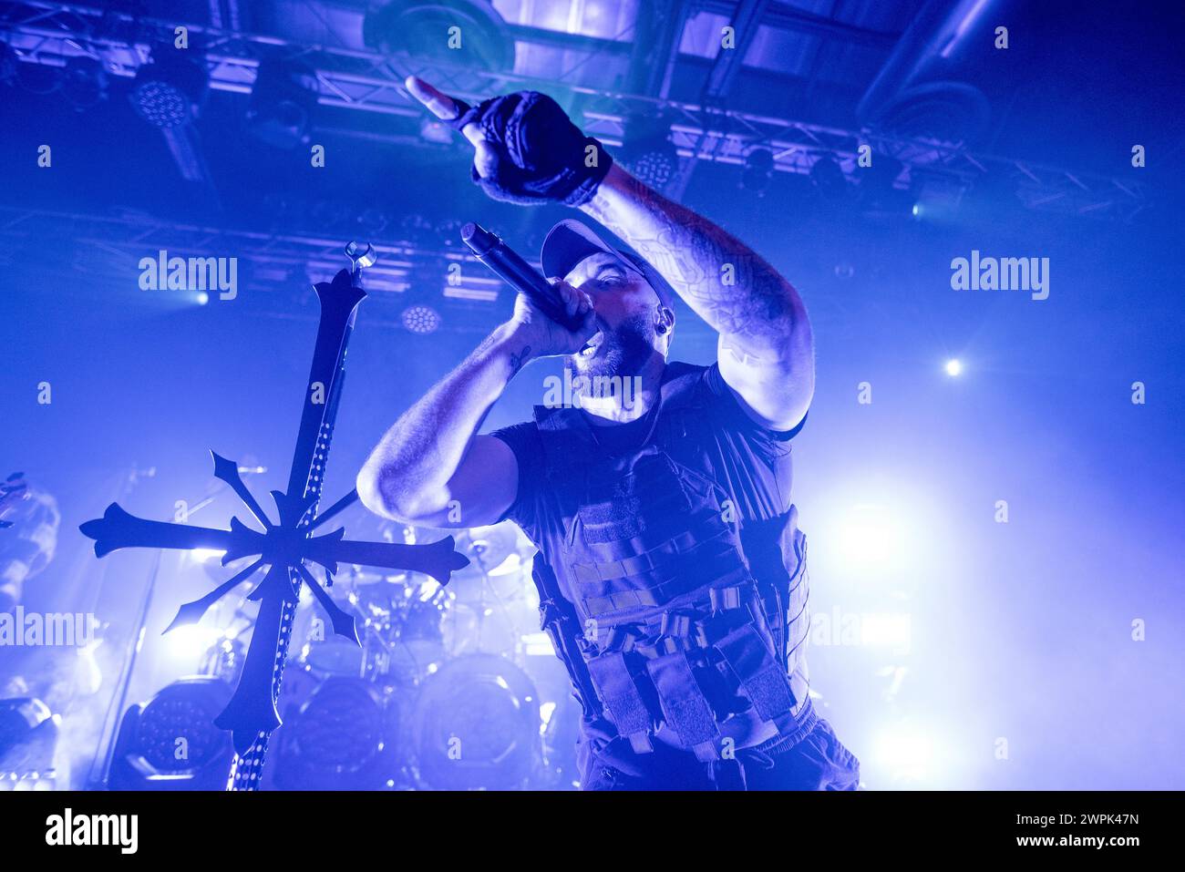 14. Oktober 2023: Tyler Miller – Thy Art is Murder spielt ein Konzert in Mailand Stockfoto