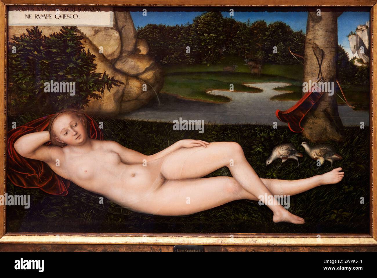 Lucas Cranach el Viejo (Kronach, 1472-Weimar, 1553), die Nymphe am Brunnen, Hacia 1530-1534 Stockfoto