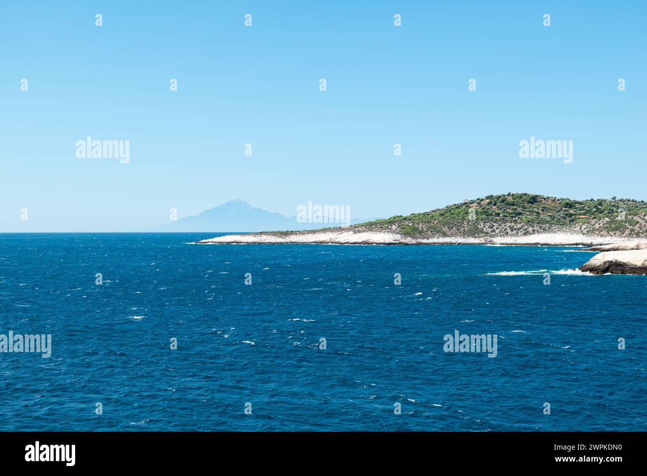 Schöne Landschaft aus Thassos, Griechenland Stockfoto