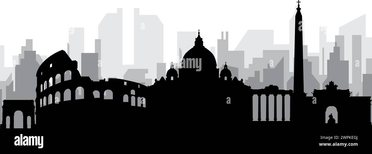 Skyline Panorama von ROM (ROMA), ITALIEN Stock Vektor