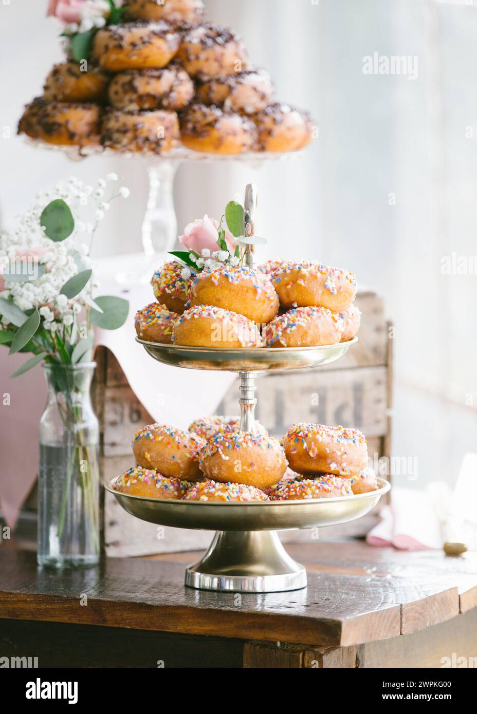 Dessert Mit Donut Delight Stockfoto