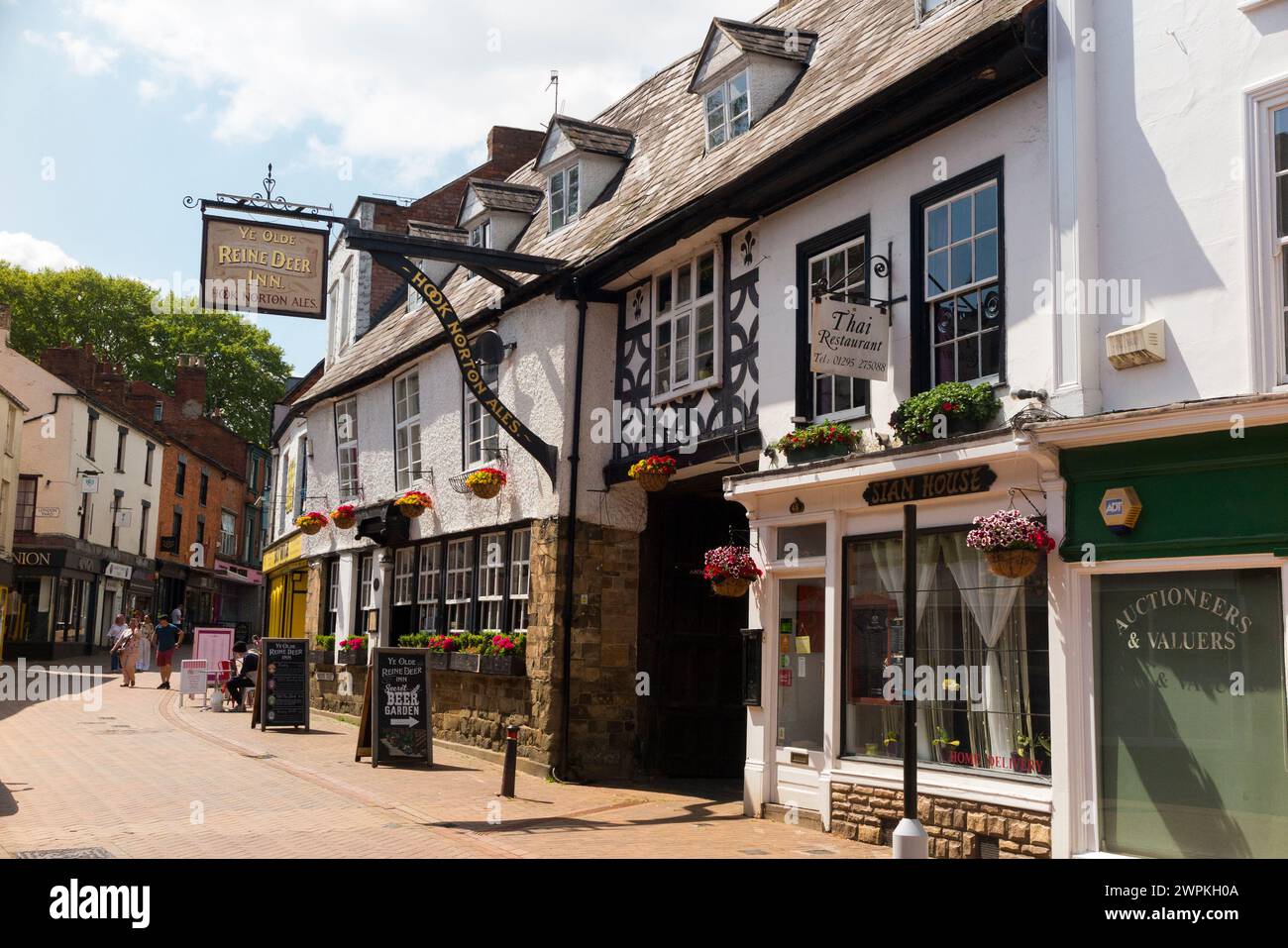 Szene/Ansicht im historischen Banbury. Parson's Street, Banbury OX16 5NA Oxfordshire. UK. (134) Stockfoto