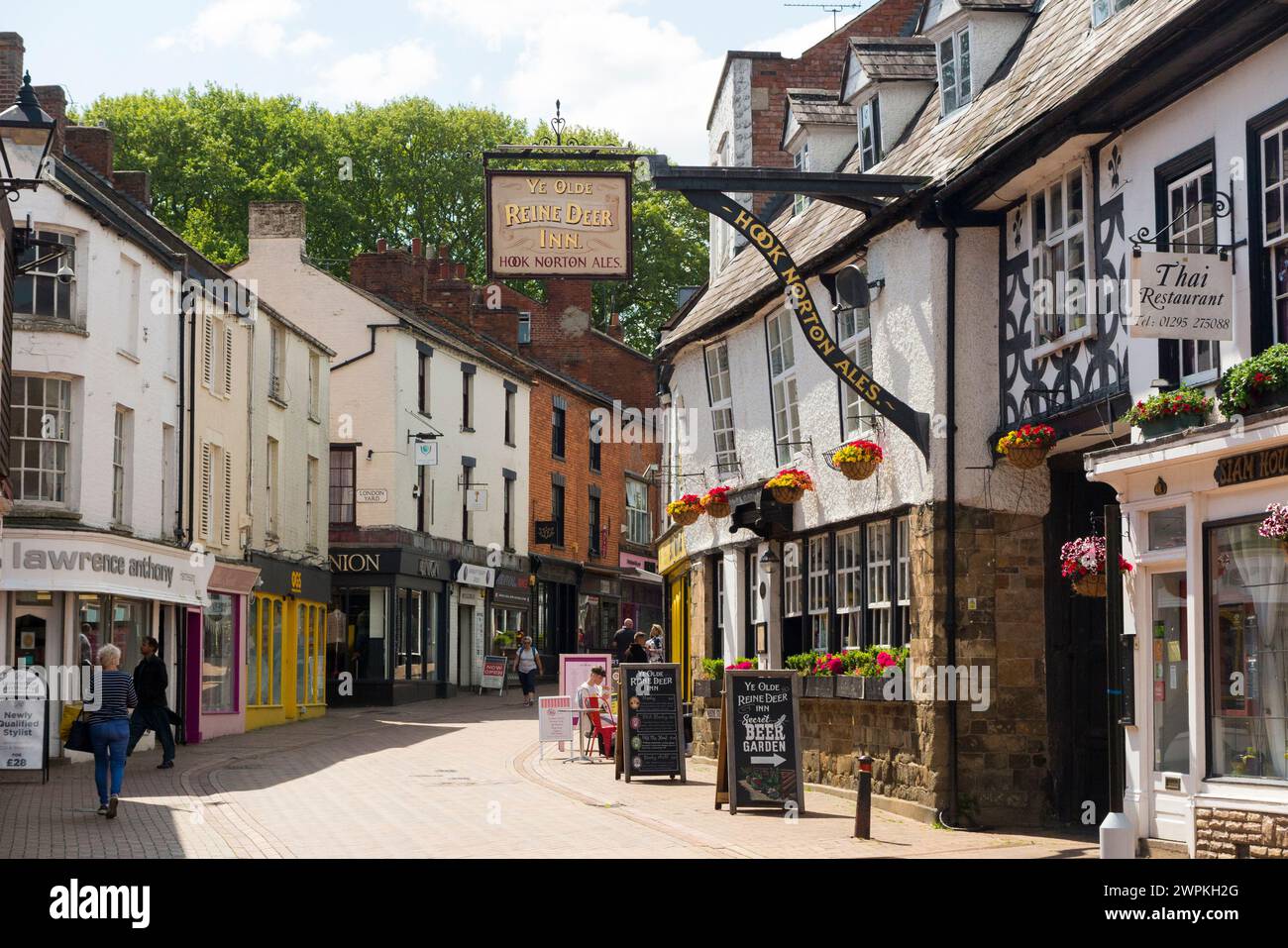 Szene/Ansicht im historischen Banbury. Parson's Street, Banbury OX16 5NA Oxfordshire. UK. (134) Stockfoto