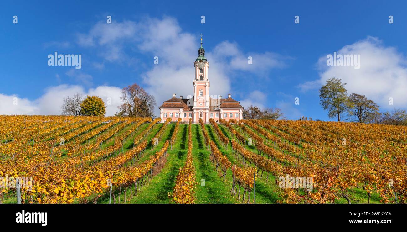 Wallfahrtskirche Birnau, Birnau, Bodensee, Unteruhldingen, Baden-Württemberg, Deutschland, Europa Stockfoto
