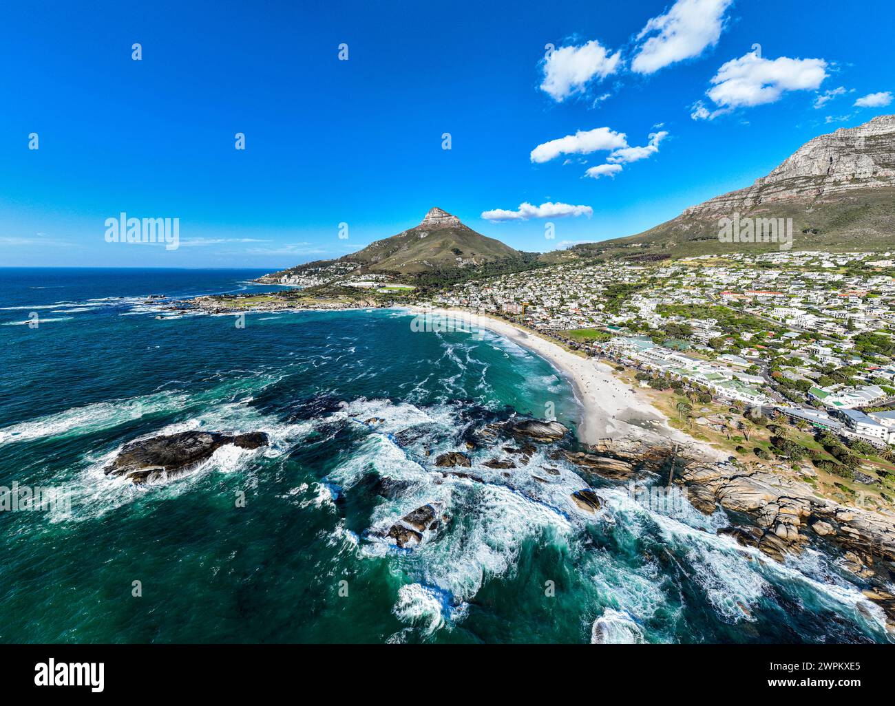 Panorama der zwölf Apostel und Camps Bay, Kapstadt, Südafrika, Afrika Stockfoto