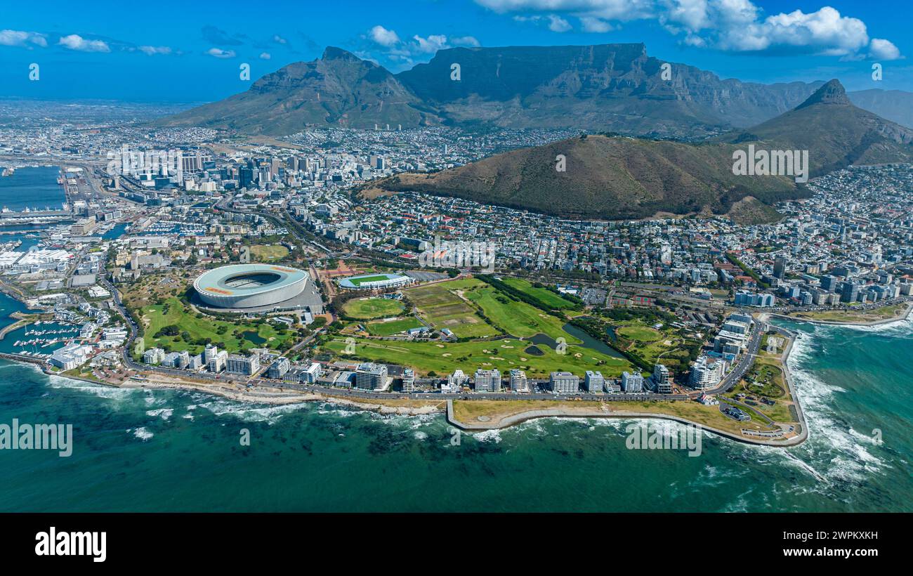 Luftfahrt von Kapstadt, Südafrika, Afrika Stockfoto