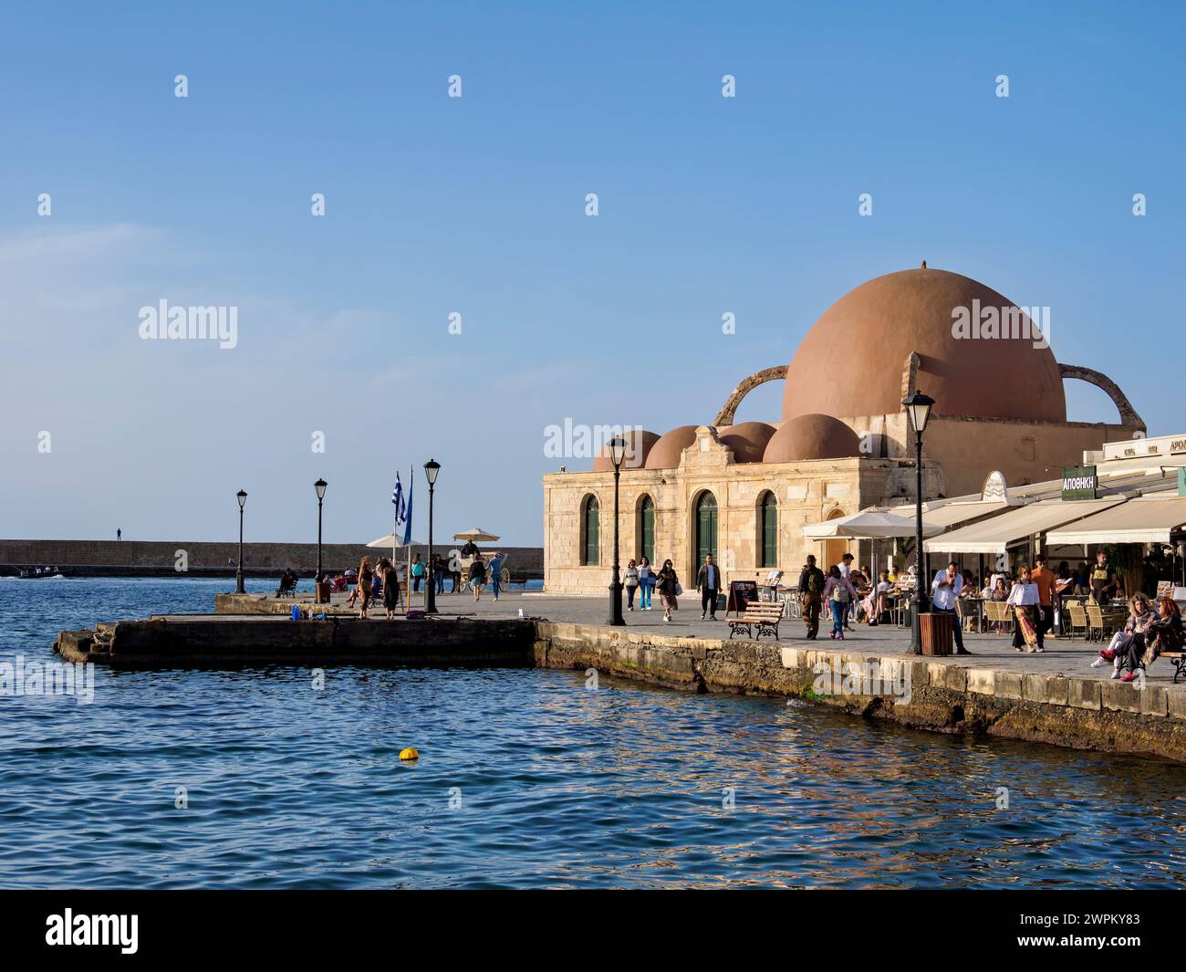 Kucuk Hasan Moschee, Stadt Chania, Kreta, griechische Inseln, Griechenland, Europa Stockfoto