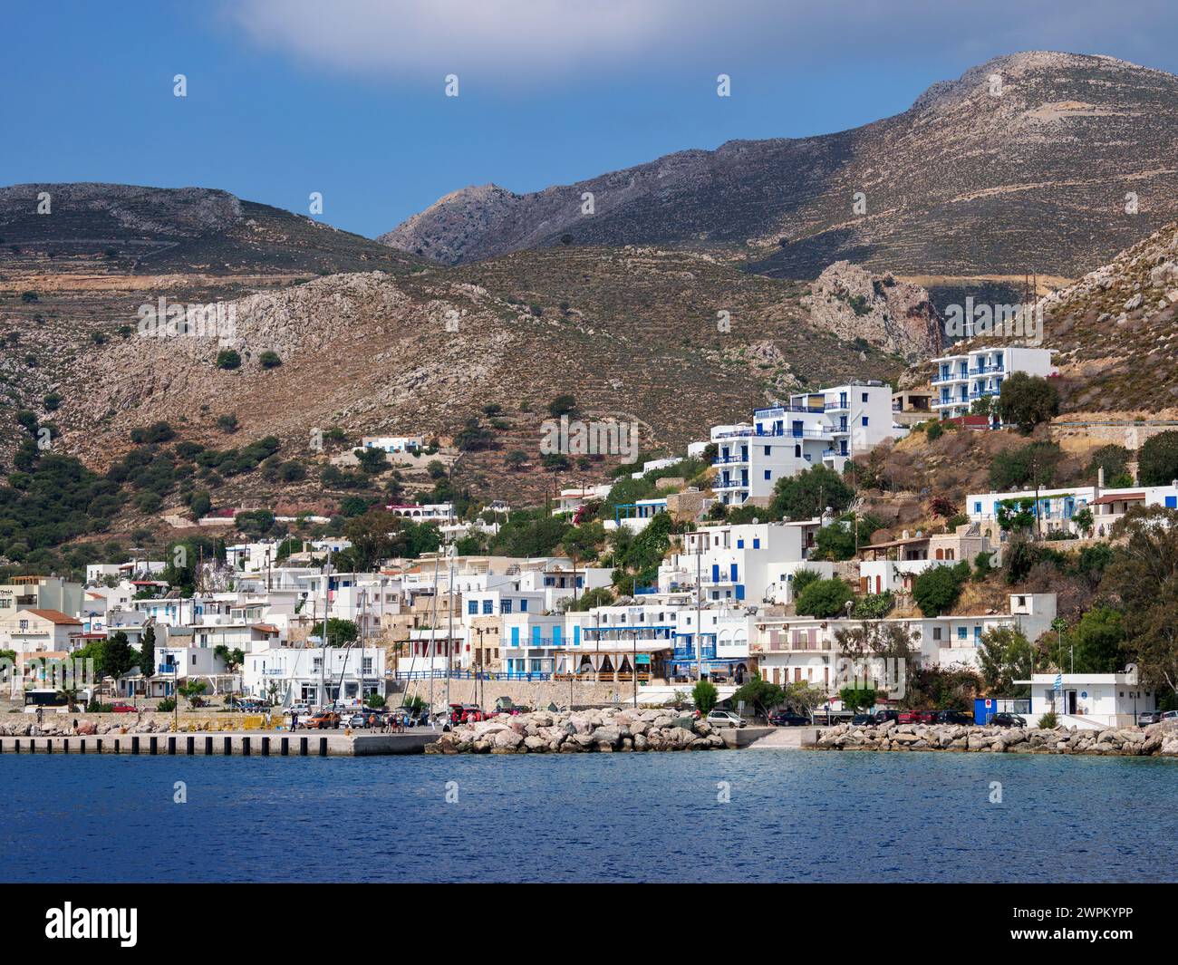 Livadia Village, Insel Tilos, Dodekanesisch, Griechische Inseln, Griechenland, Europa Stockfoto