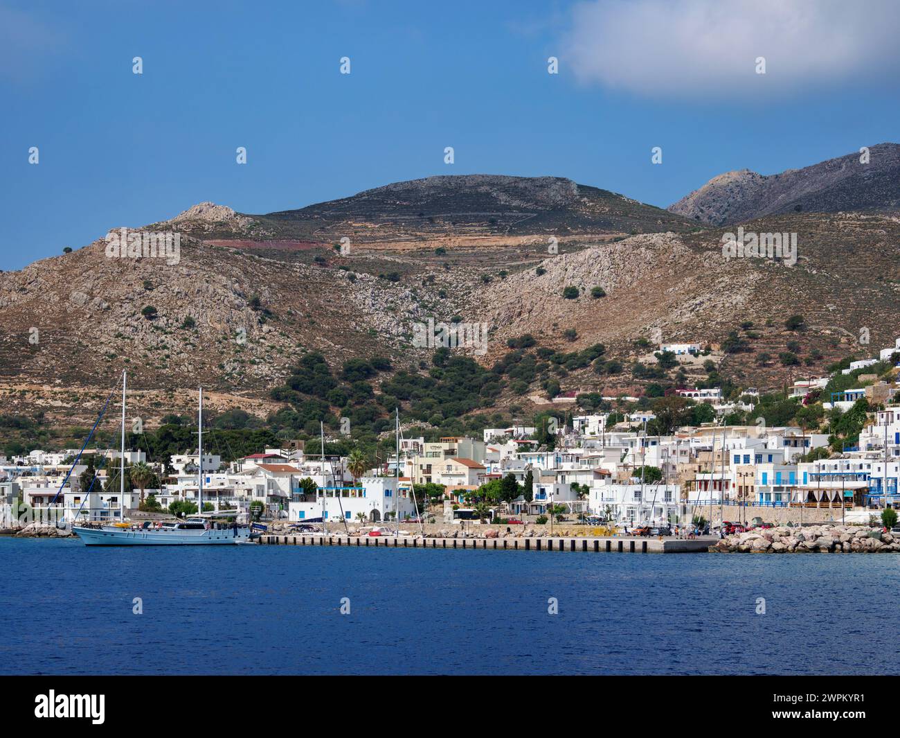 Livadia Village, Insel Tilos, Dodekanesisch, Griechische Inseln, Griechenland, Europa Stockfoto