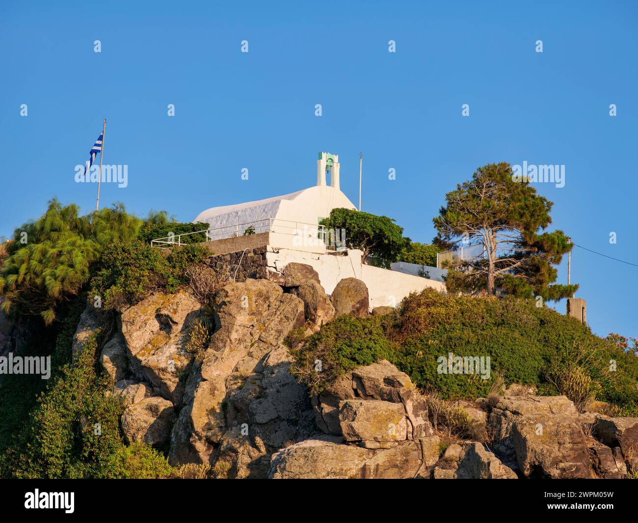 Agia Paraskevi Kirche, Skala, Patmos Insel, Dodekanesisch, Griechische Inseln, Griechenland, Europa Stockfoto