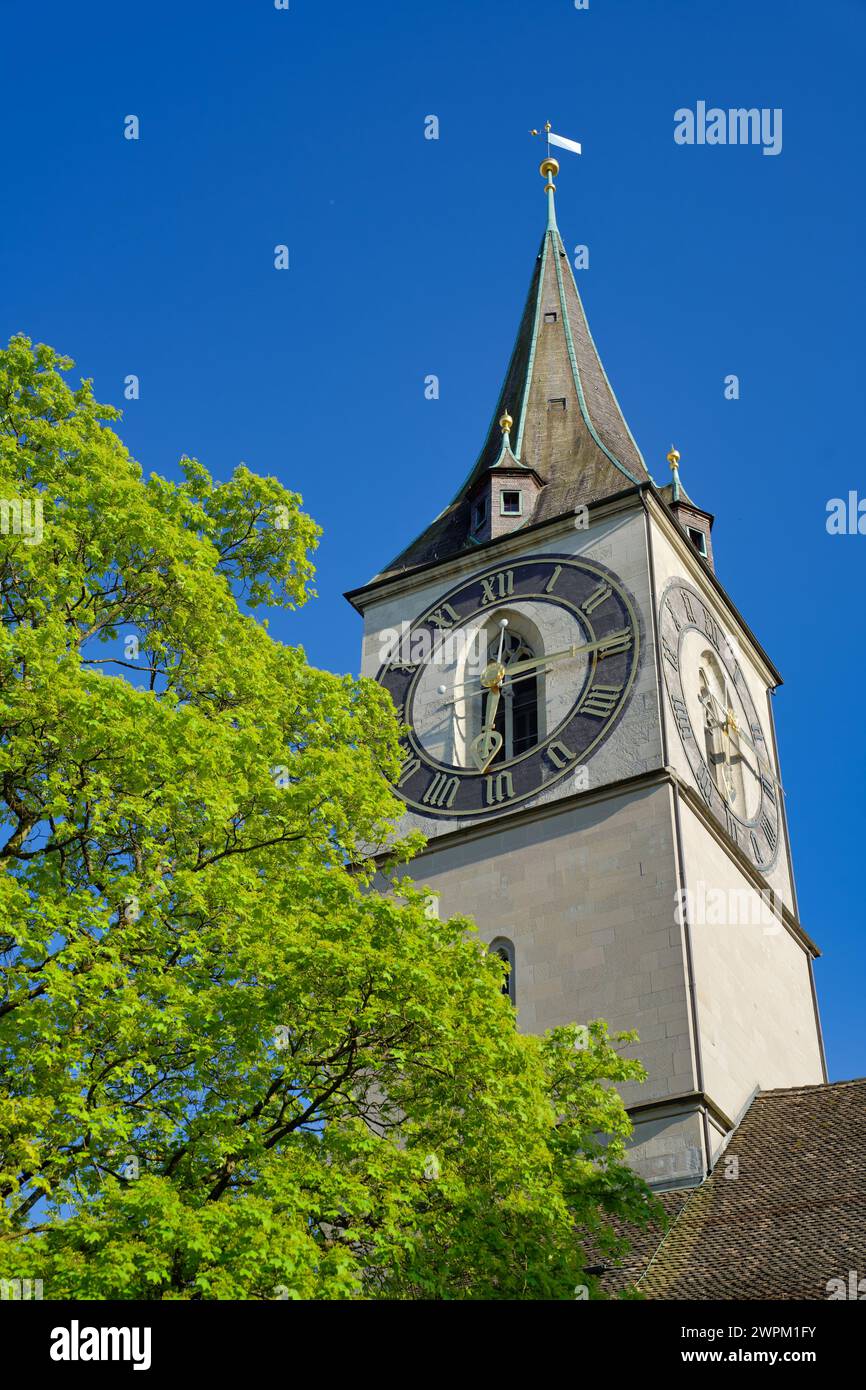 Foto des heiligen Peter Chuch in Zürich Schweiz Stockfoto