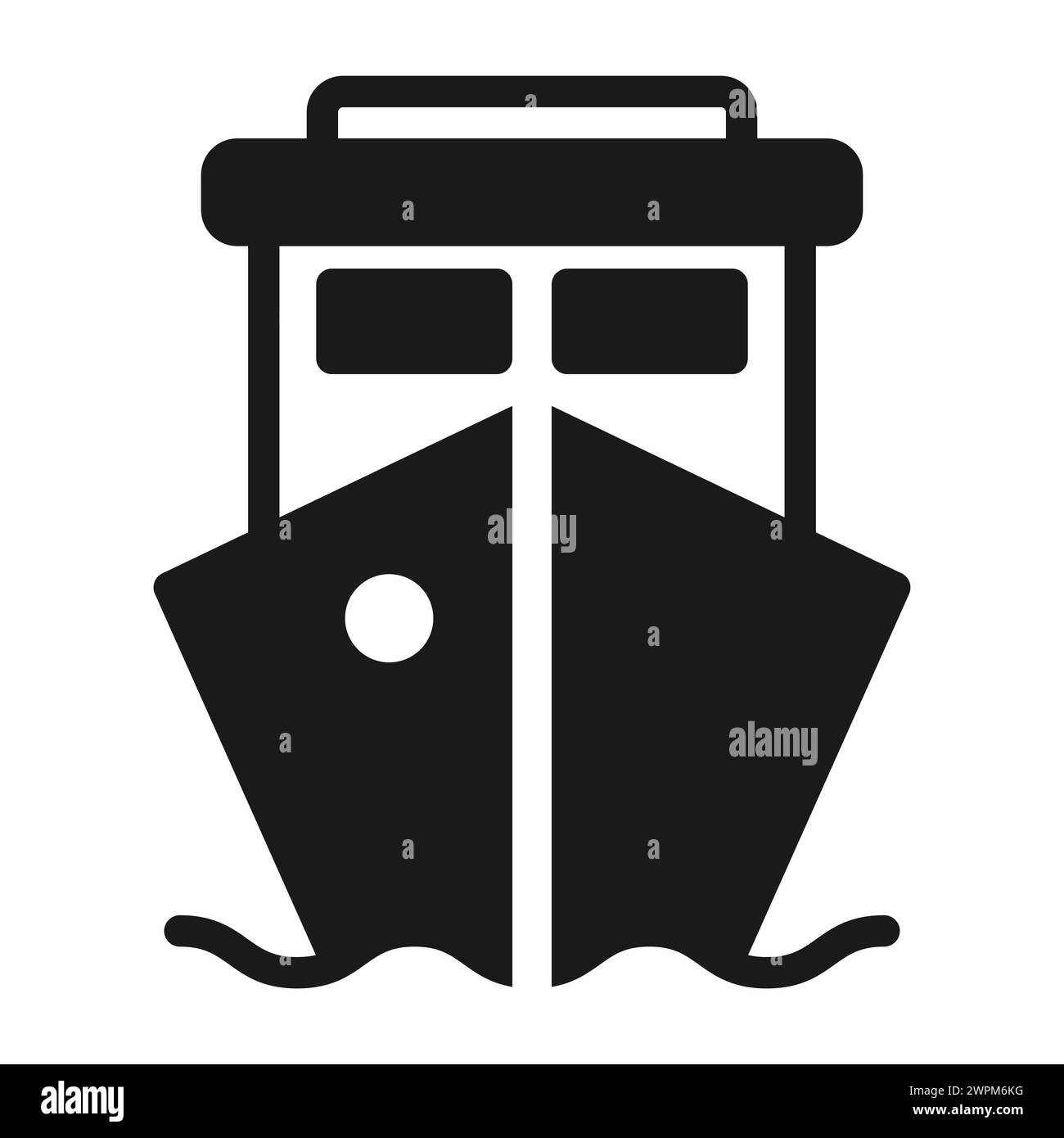 Glyphen-Symbol für Schiff isoliert Stock Vektor
