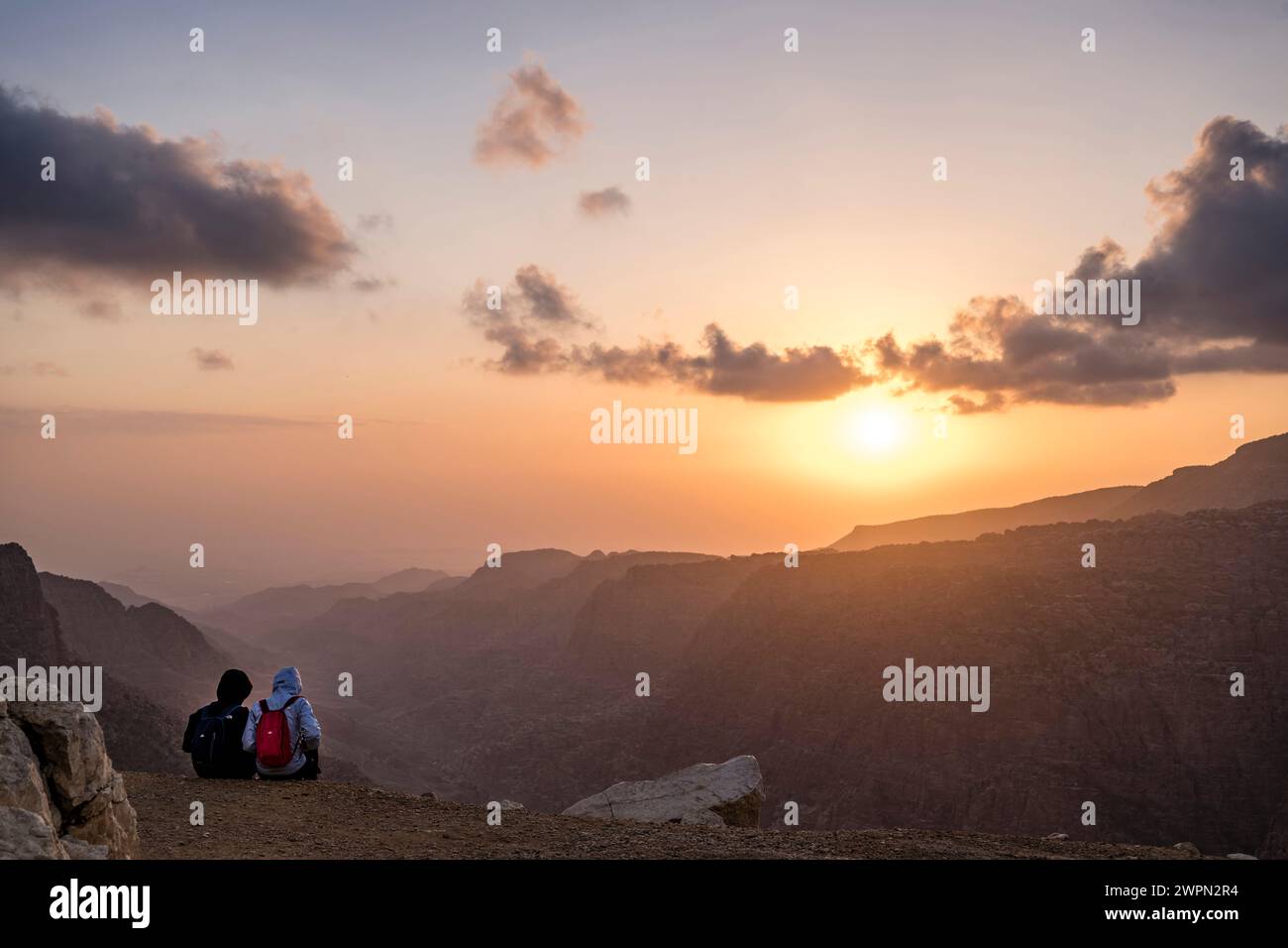 Wadi Dana, Wanderziel, Jordanien, Naher Osten Stockfoto