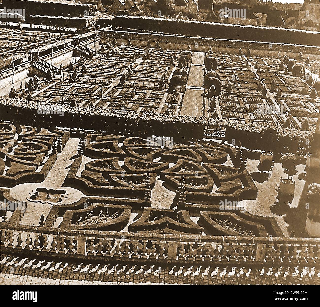 Frankreich 1939 - die Gärten von Villandry - Frankreich 1939 - Les jardins de Villandry Stockfoto