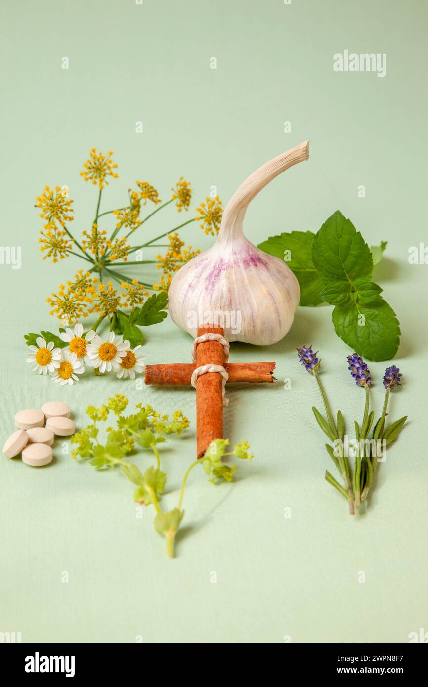 Klostermedizin, Medizin, Heilmethode, alternative Heilmethode, Gesundheit Stockfoto