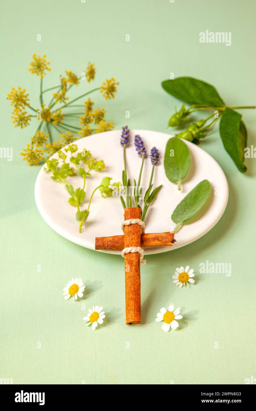 Klostermedizin, Medizin, Heilmethode, alternative Heilmethode, Gesundheit Stockfoto