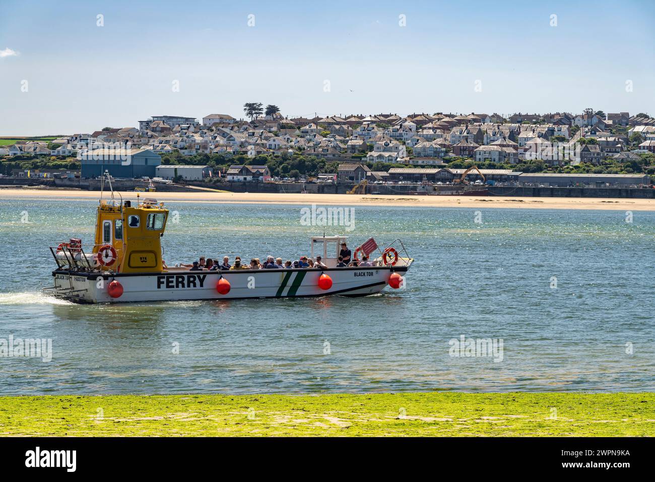 Passagierfähre Black Tor zwischen Rock und Padstow, Cornwall, England, Großbritannien, Europa Stockfoto