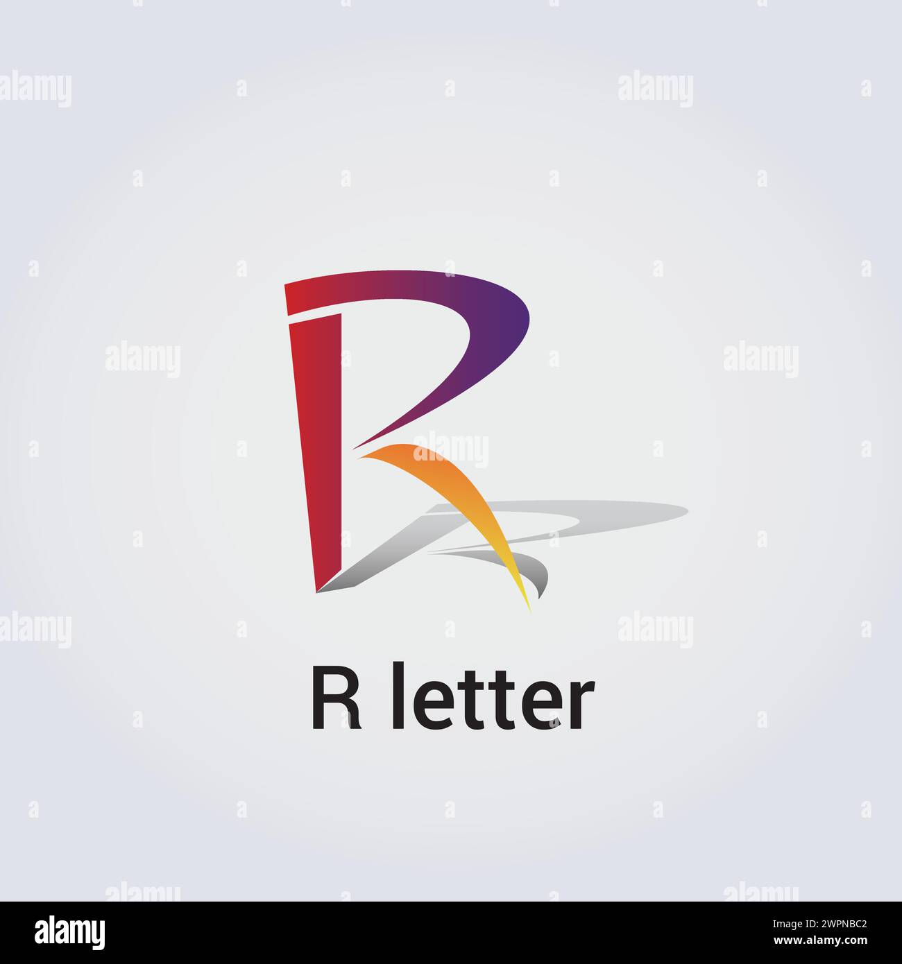 R Letter Icon Design einzelne isolierte Logo Design Marke Corporate Identity verschiedene Farben editierbare Vorlage Vektor Monogramm Emblem Illustration Marke Stock Vektor