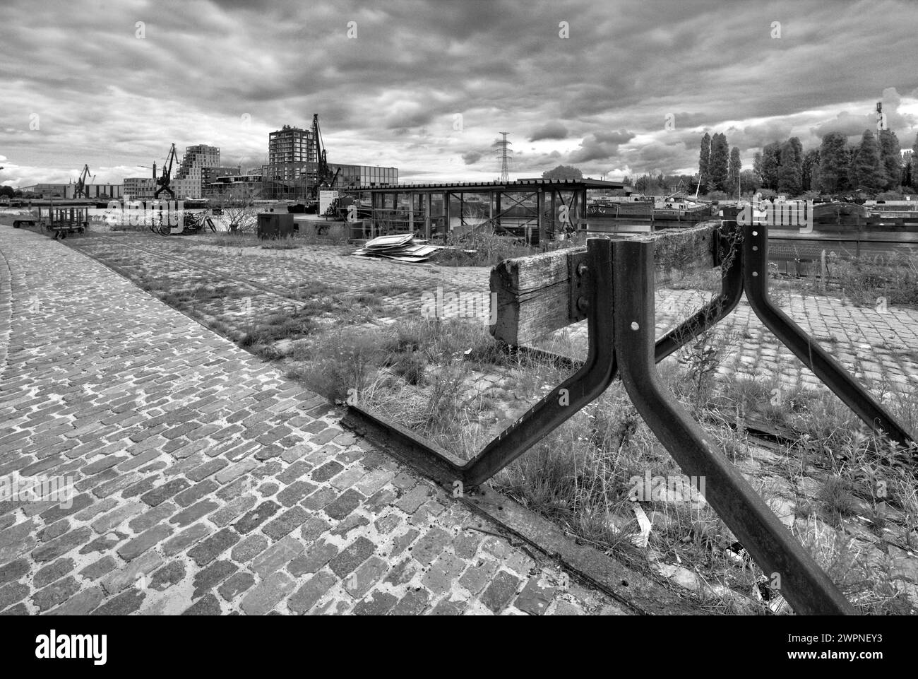 Dok Zuid, Achterdok, S.P.E., Hausfassade, Architektur, Nachbarschaft, Ansicht, Gent, Ostflandern, Belgien, Stockfoto