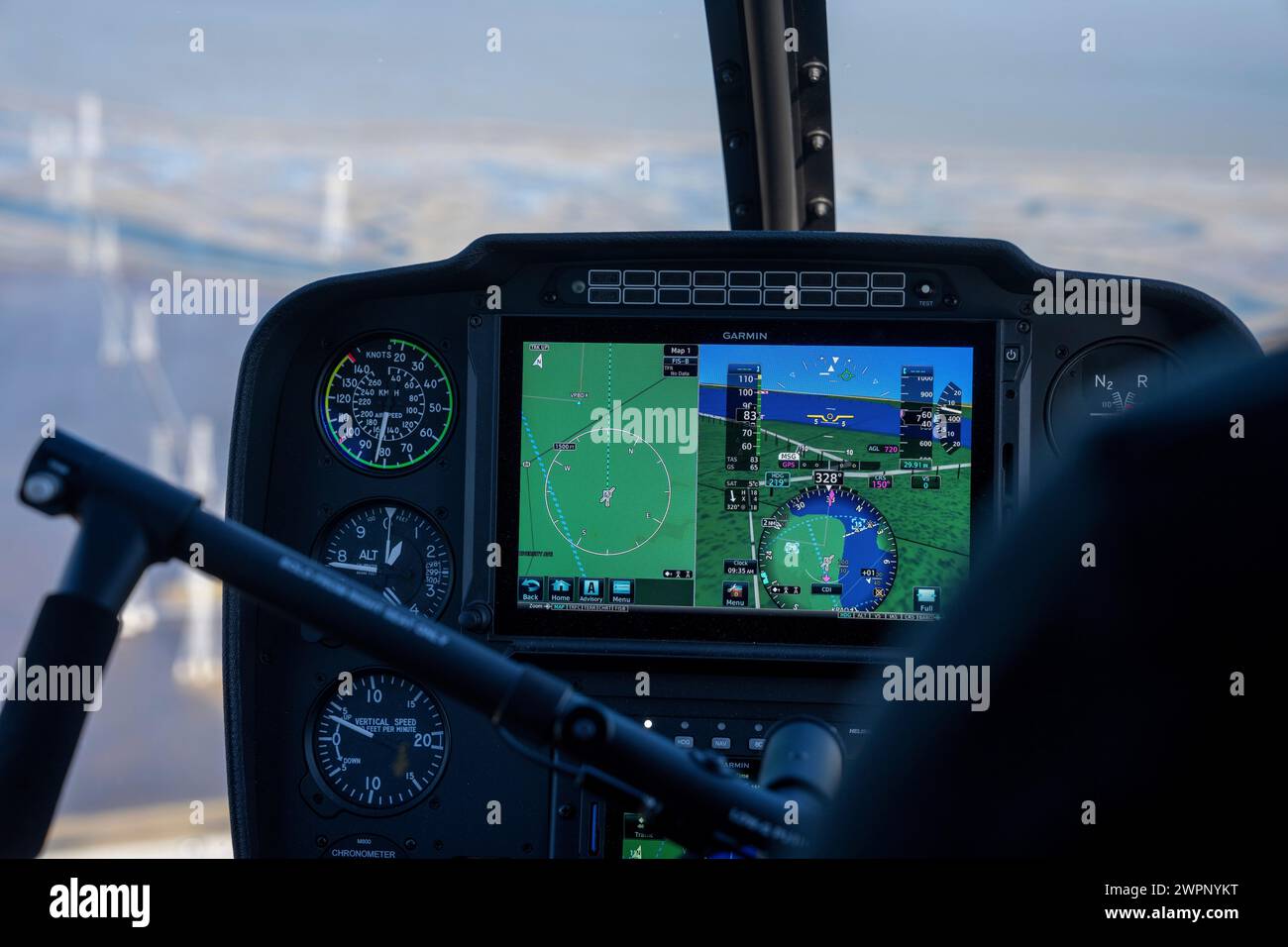 Hubschrauberrundflug über San Francisco Stockfoto