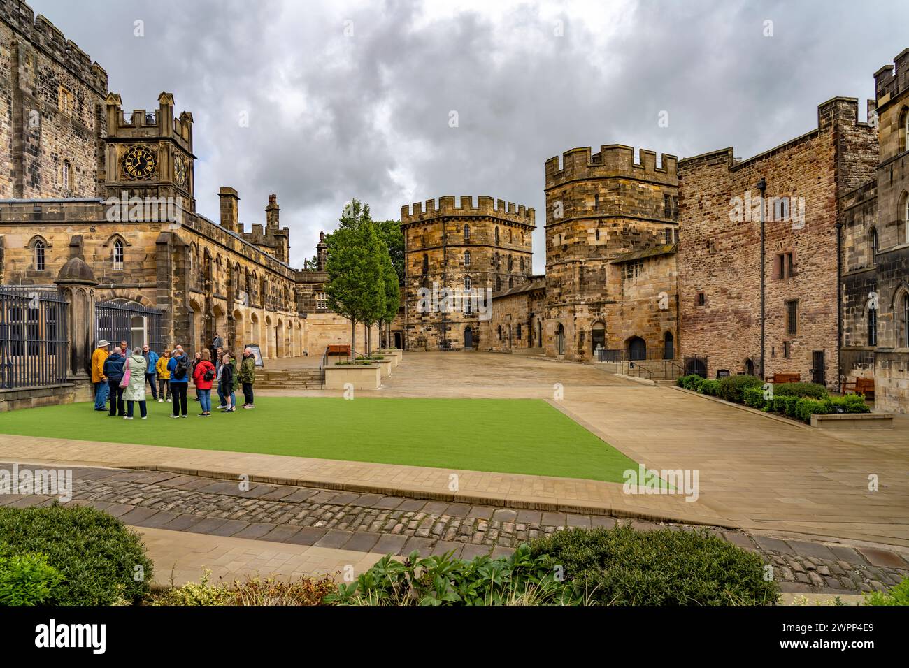 Lancaster Castle in Lancaster, Lancashire, England, Großbritannien, Europa Stockfoto