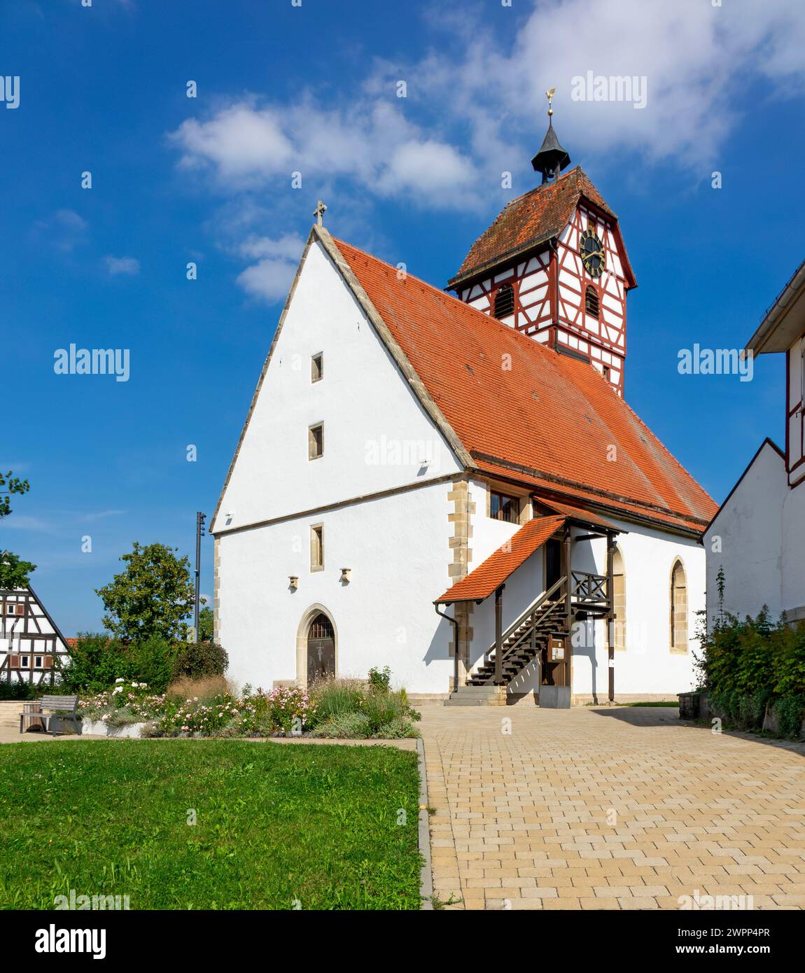 Nehren, Stadtteil Tübingen, evangelische St. Die Vituskirche stammt aus dem 15. Jahrhundert. Stockfoto