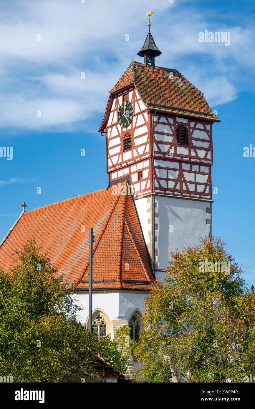 Nehren, Stadtteil Tübingen, evangelische St. Die Vituskirche stammt aus dem 15. Jahrhundert. Blick von Osten. Stockfoto