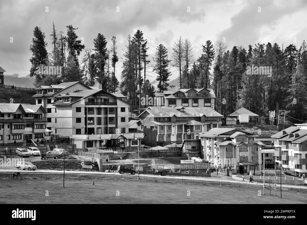 Vintage Hotel, Gulmarg, Baramulla, Kaschmir, Jammu und Kaschmir, Indien, Asien Stockfoto