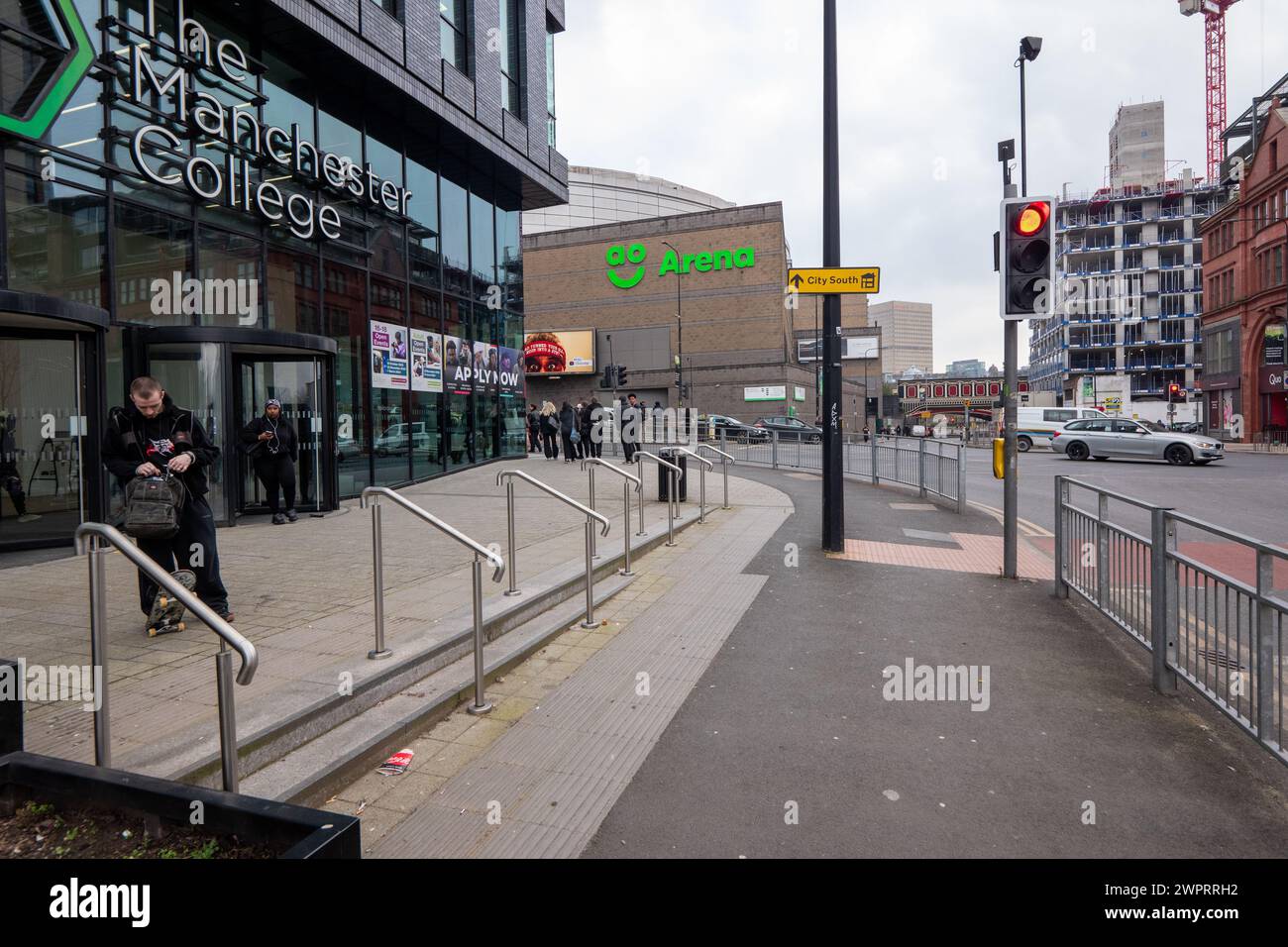 AO Arena und Manchester College Bury neue Straße manchester. Greater Manchester Picture Garyroberts Stockfoto