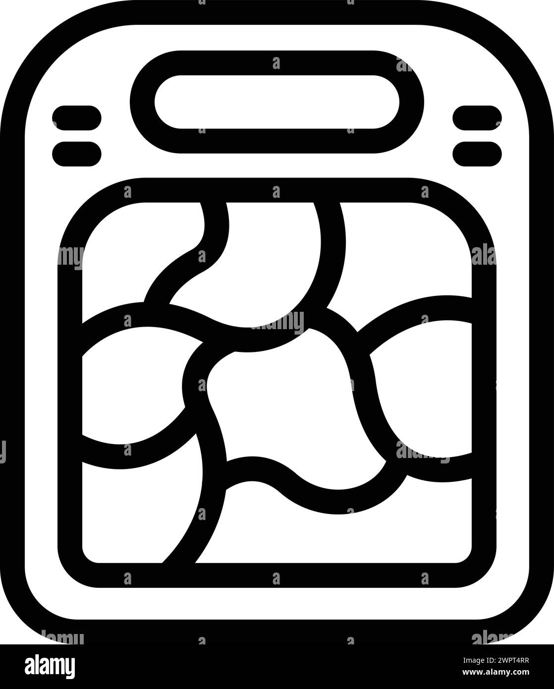 Konturvektor des Symbols für Schneidebretter. Kochgeschirr. Küche Kochgeschirr Haushaltsutensilien Stock Vektor