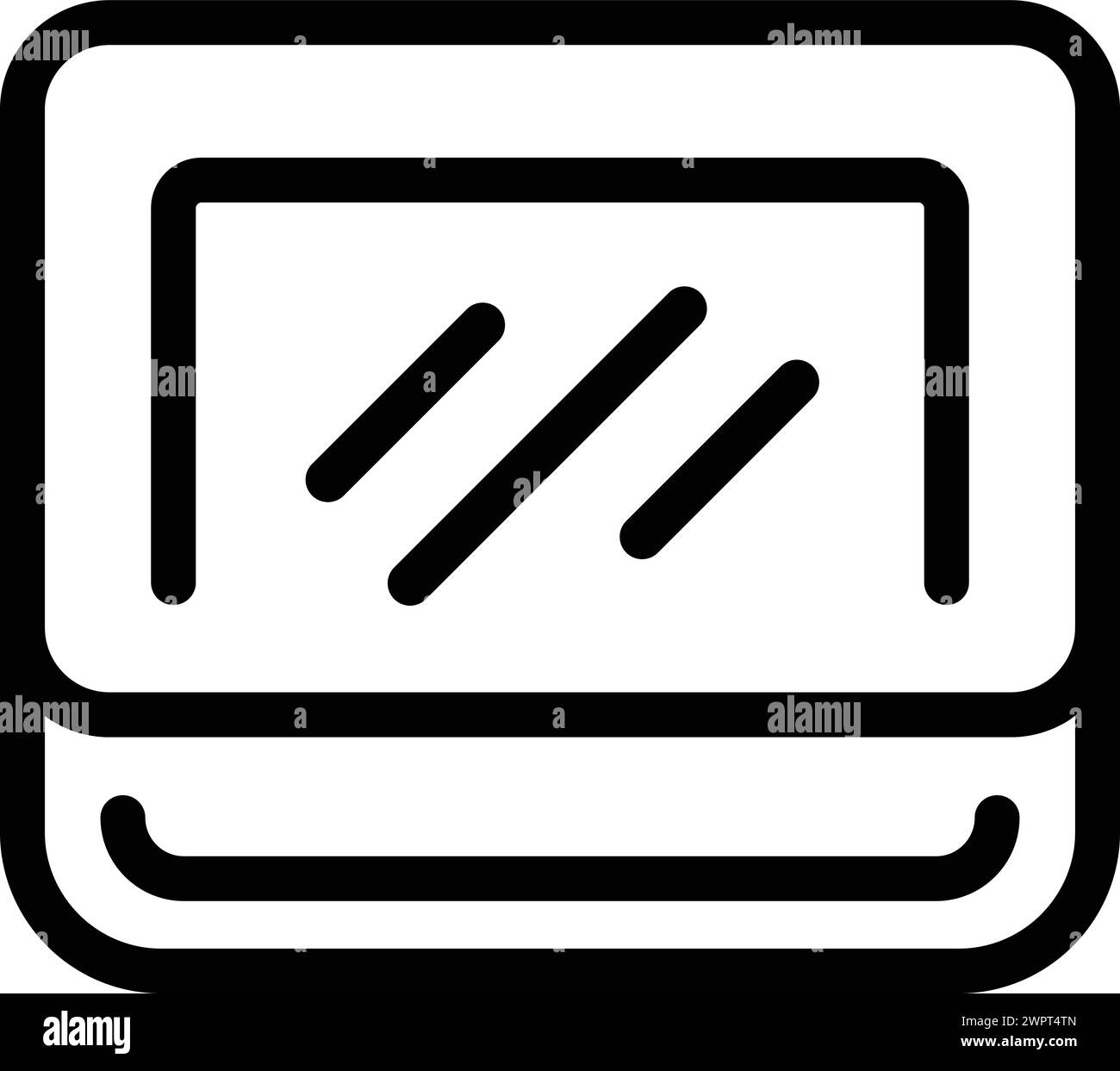 Backofen Glaswaren Symbol Kontur Vektor. Backgefäß. Küche Kochgeschirr Backwaren Stock Vektor