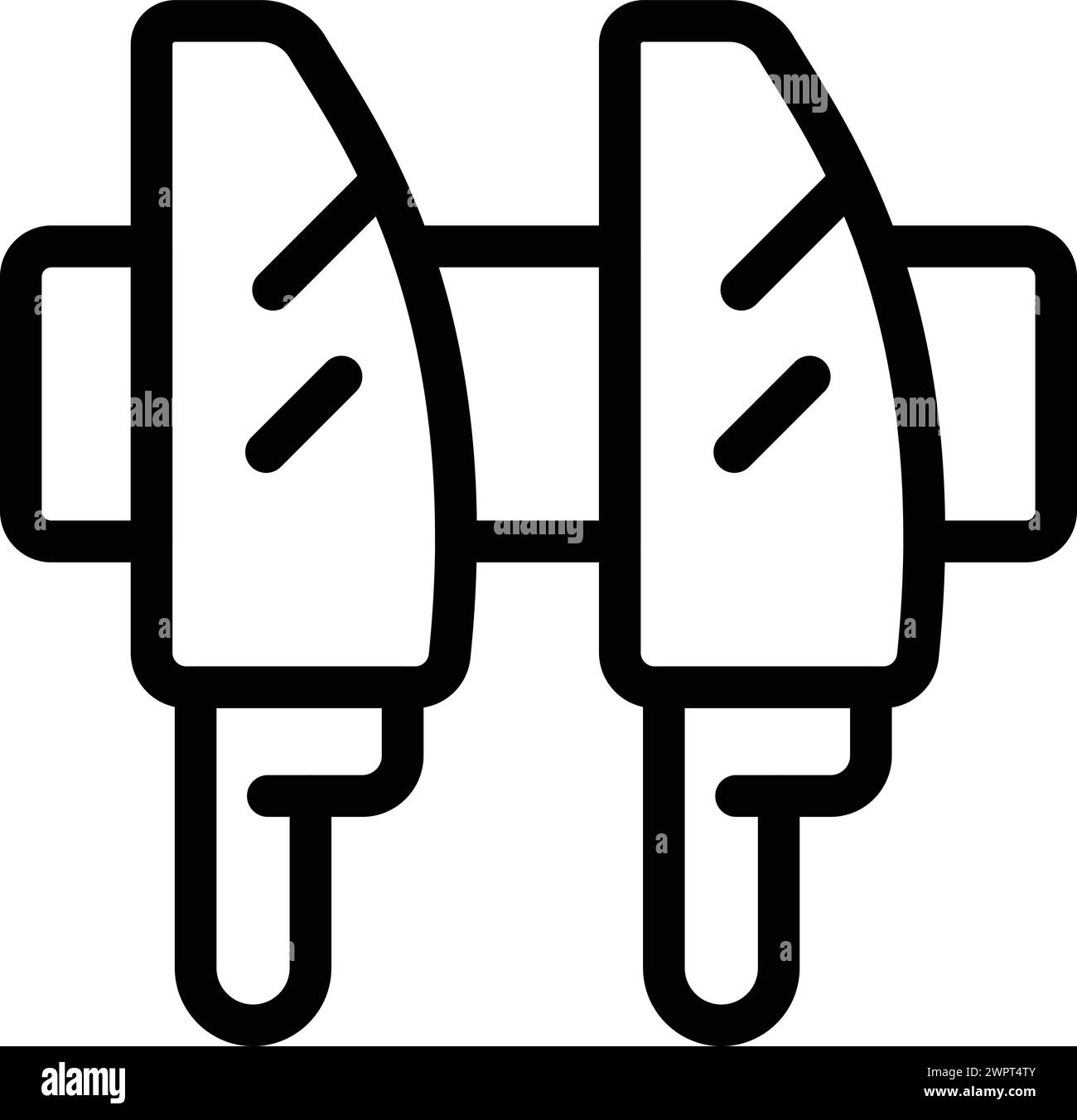 Küchenmesser Icon Umrissvektor. Schneidewerkzeuge. Küchenutensilien Stock Vektor