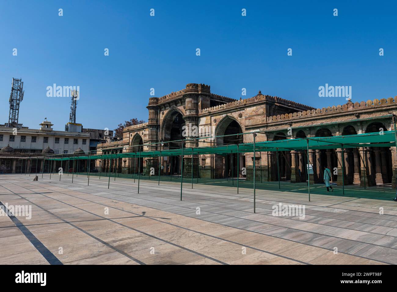 JAMA-Moschee, UNESCO-Stätte, Ahmedabad, Gujarat, Indien Stockfoto