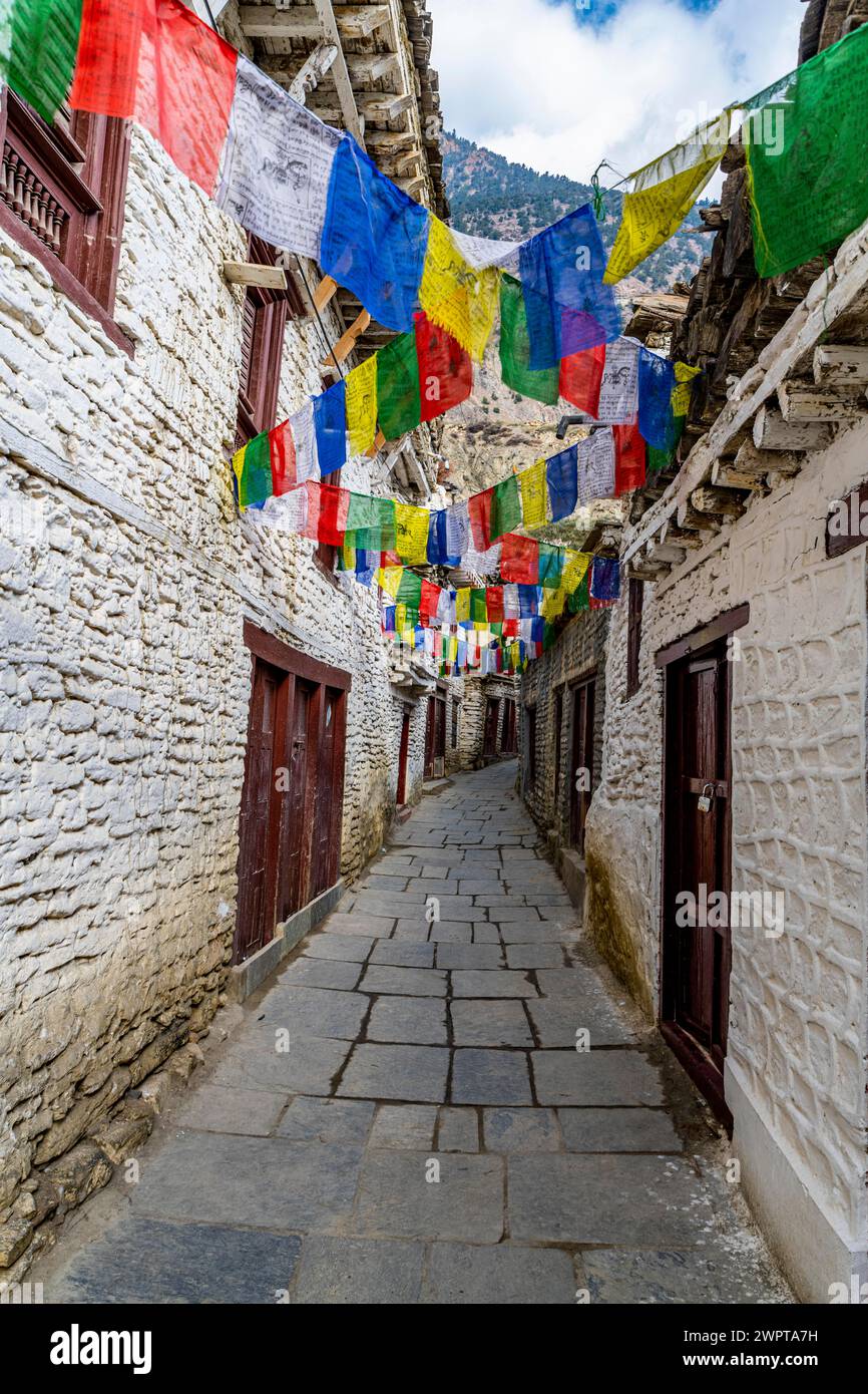 Historisches Dorf Marpha, Jomsom, Nepal Stockfoto