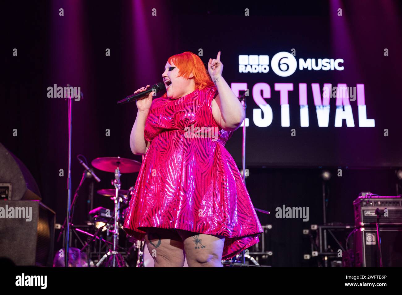 Manchester, Großbritannien. März 2024. Beth Ditto tritt am 2. Abend des BBC 6 Music Festivals 2024 im Manchester Victoria Warehouse auf. Stockfoto