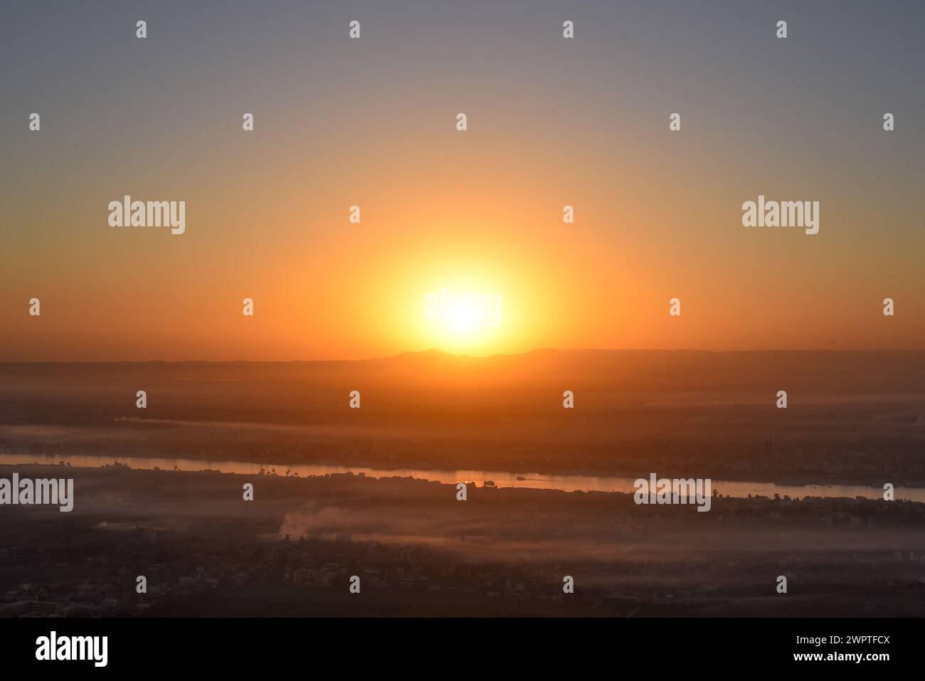 Ein Blick auf den Sonnenaufgang in Ägypten, Afrika Stockfoto