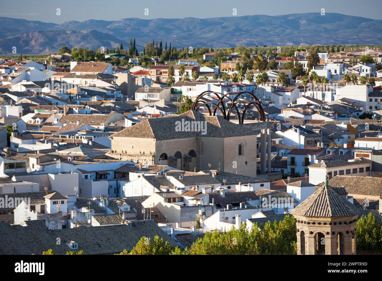 San Francisco Kloster vom Glockenturm aus gesehen, Baeza Stockfoto