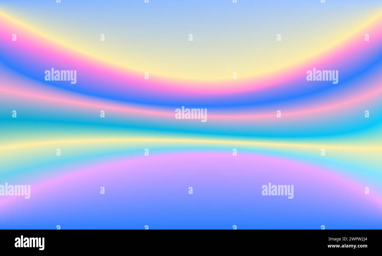 Farbenfrohe, glatte, verschwommene Hintergrundstruktur in Pastellfarben. Lebendiges und dynamisches, modernes abstraktes Vintage-Design-Illustrationselement zur Begrüßung Stock Vektor