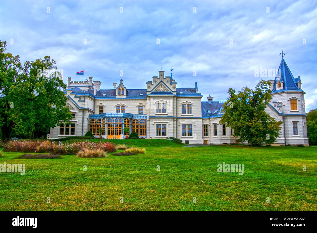 Die Architektur des Nadasdy Castle in Nadasladany Stockfoto