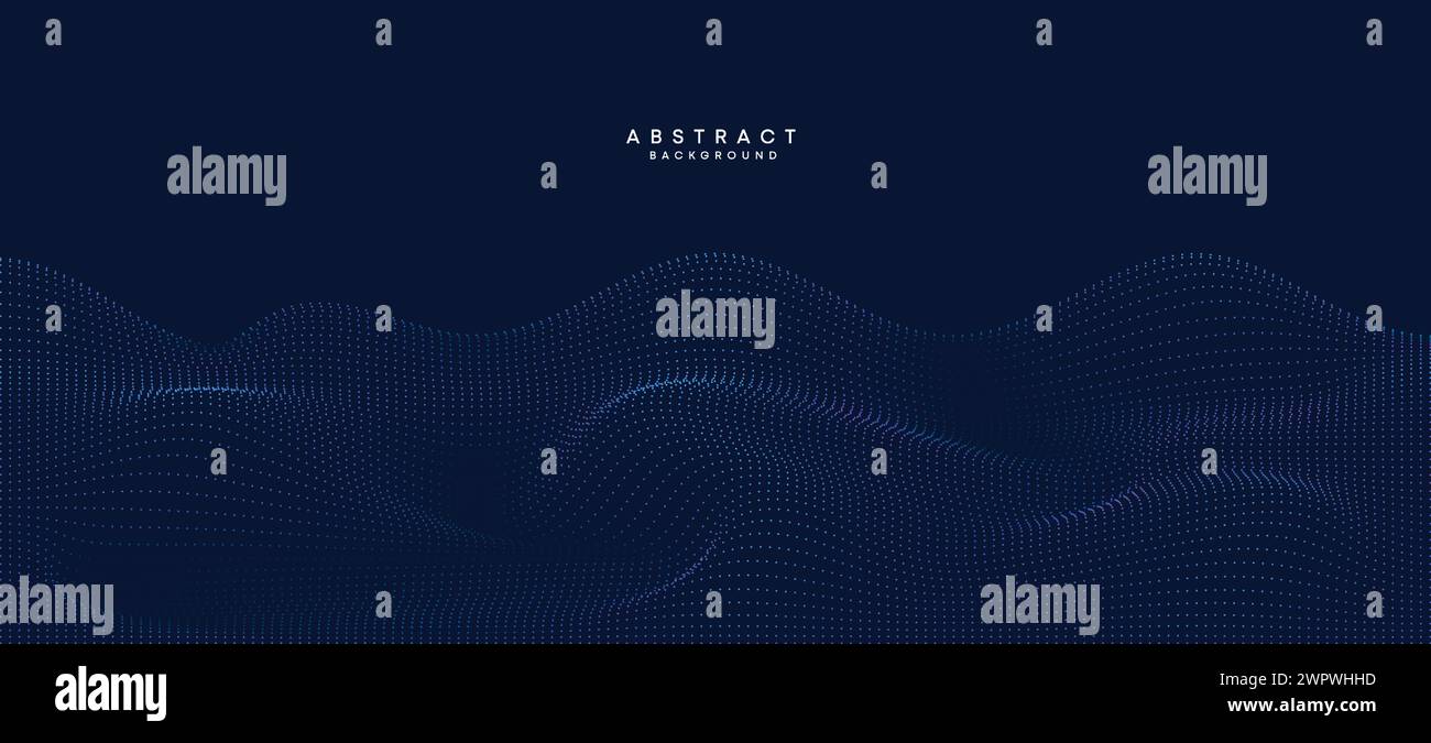 Abstrakter blauer grüner Verlauf fließender Punkt Wellenende Partikel geometrische Technologie Hintergrund digitale Website-Header Futuristisch Lila Rosa Verlauf gepunktet Stock Vektor